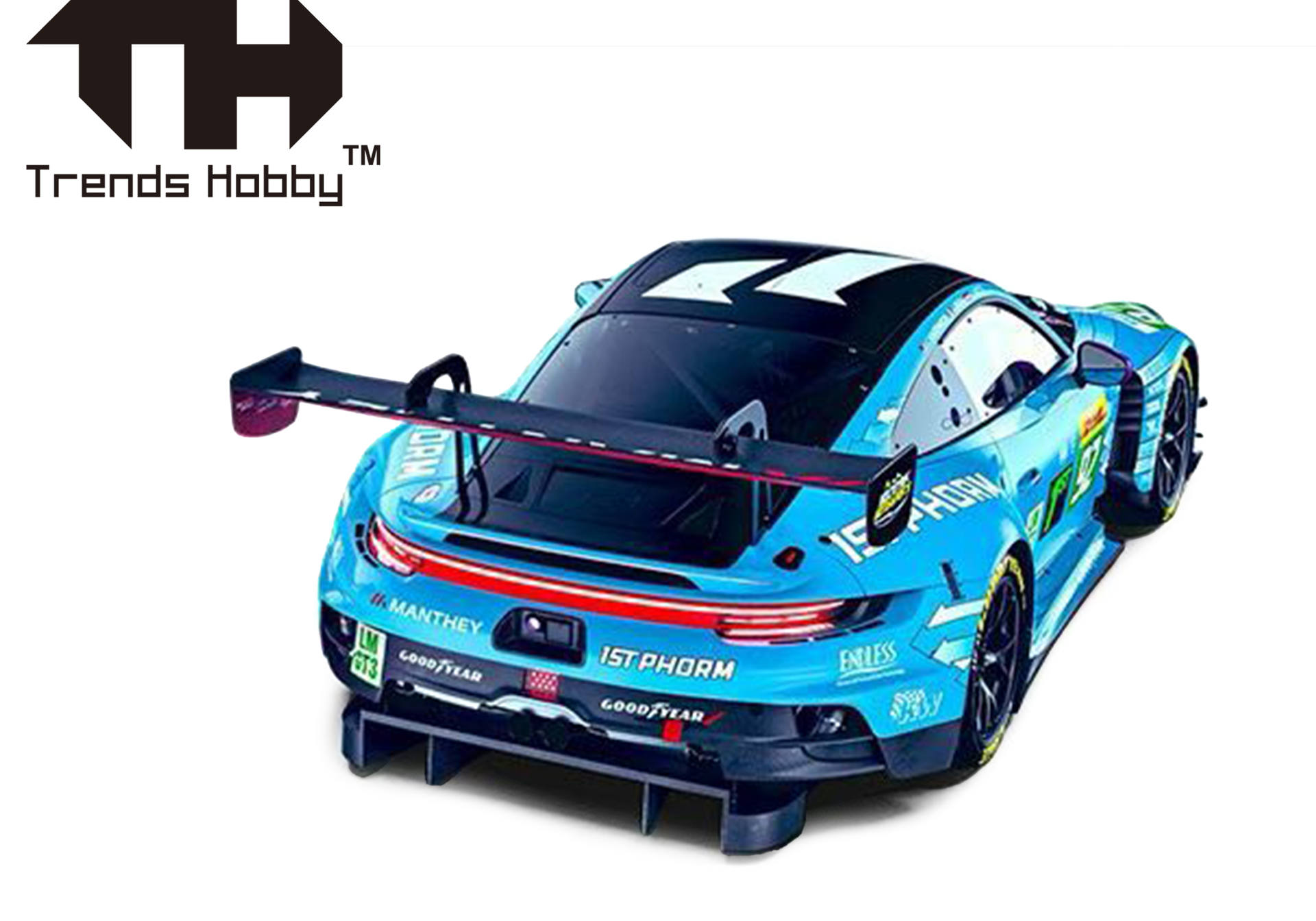 rc car, diecast, blue car, race car, spoiler