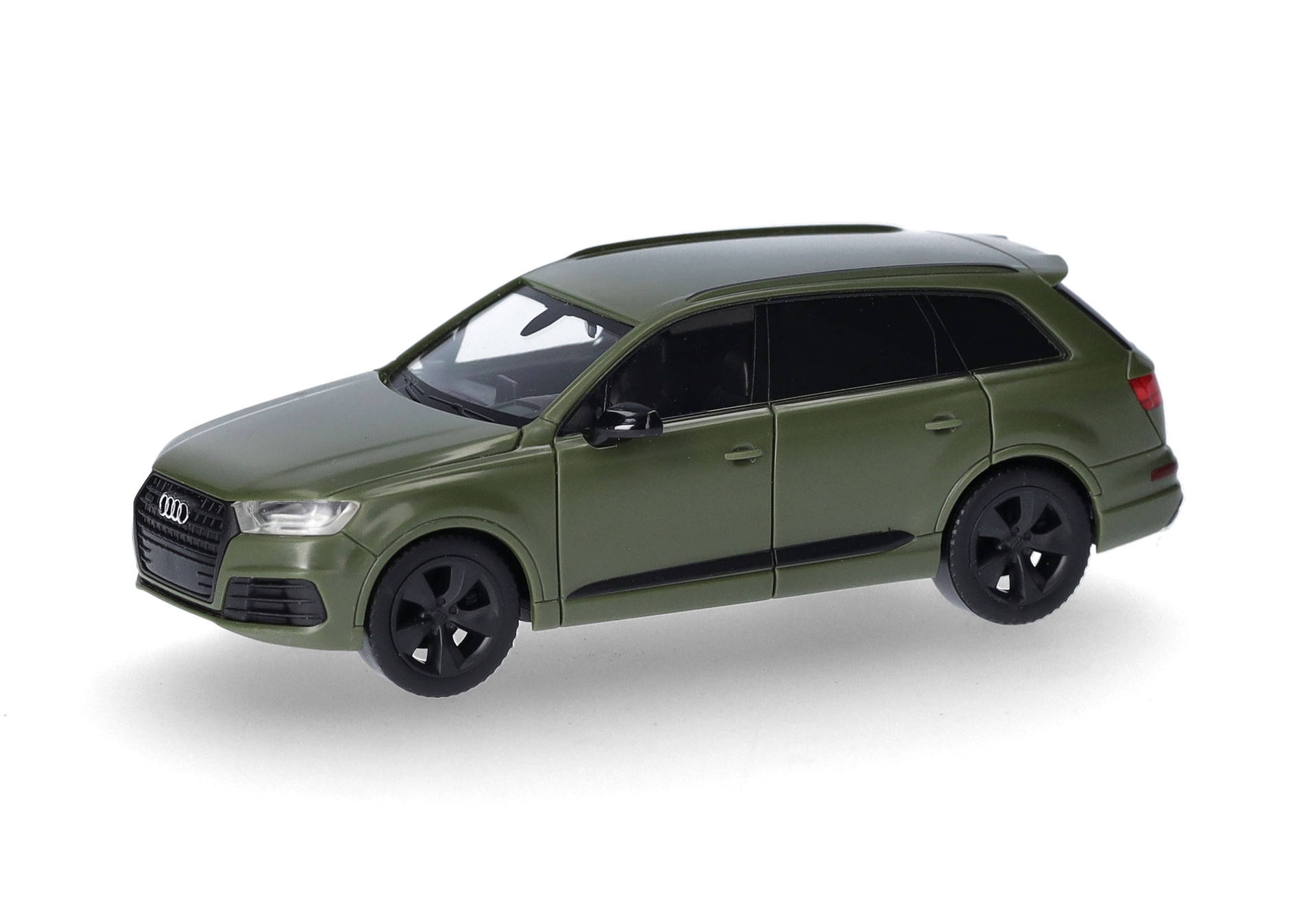 Audi Q7 with tinted windows, olive green