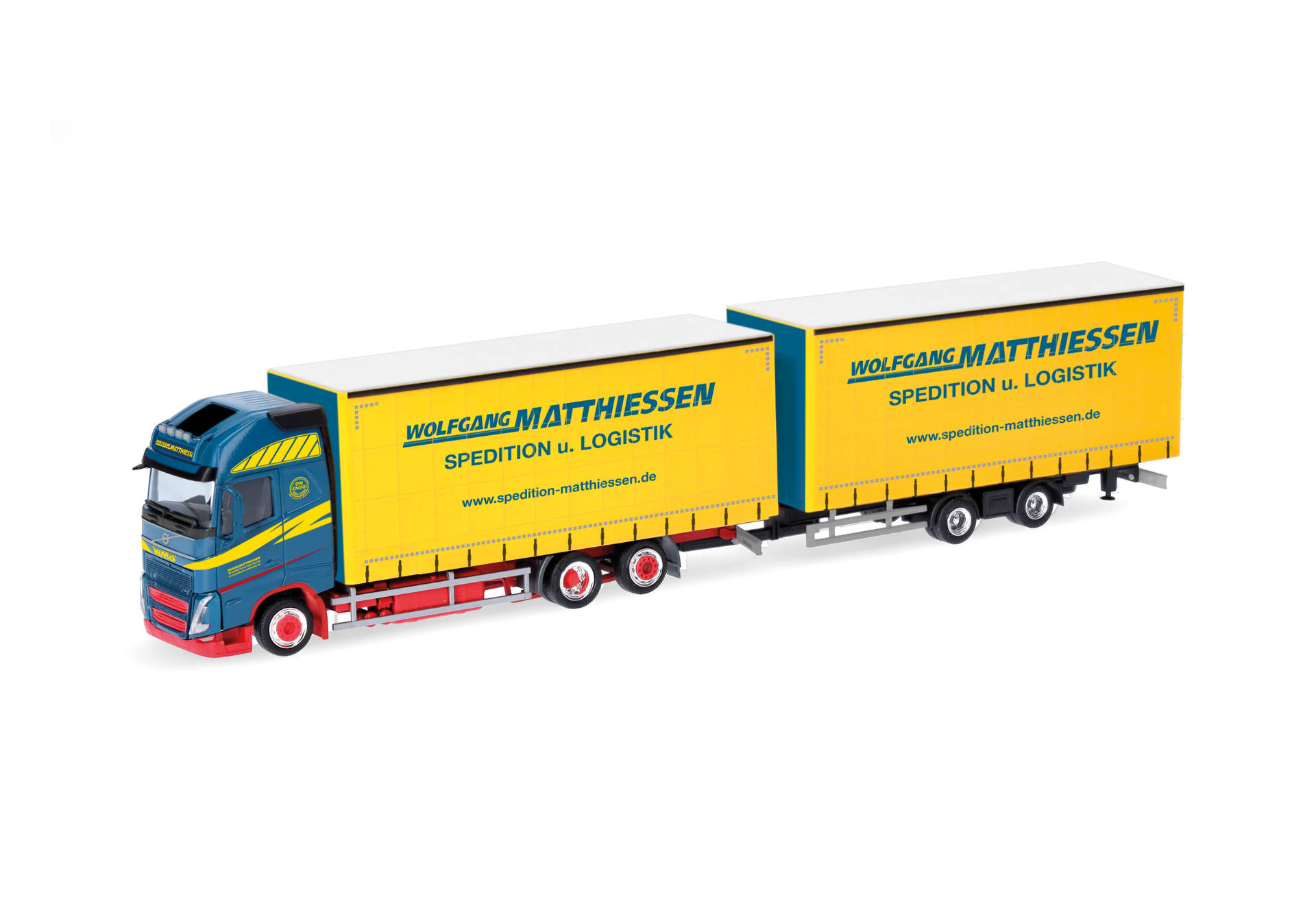 Volvo FH GL XL 2020 Jumbogardinenplanentandem-Hängerzug "Wolfgang Matthiessen"