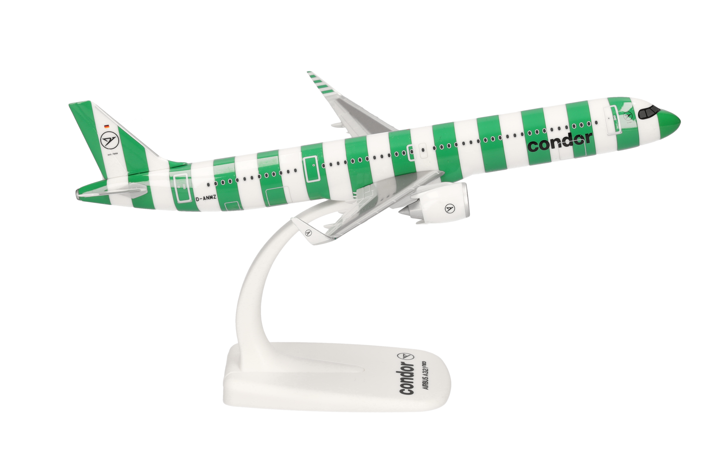 airplane, model, green-white, airliner, stand