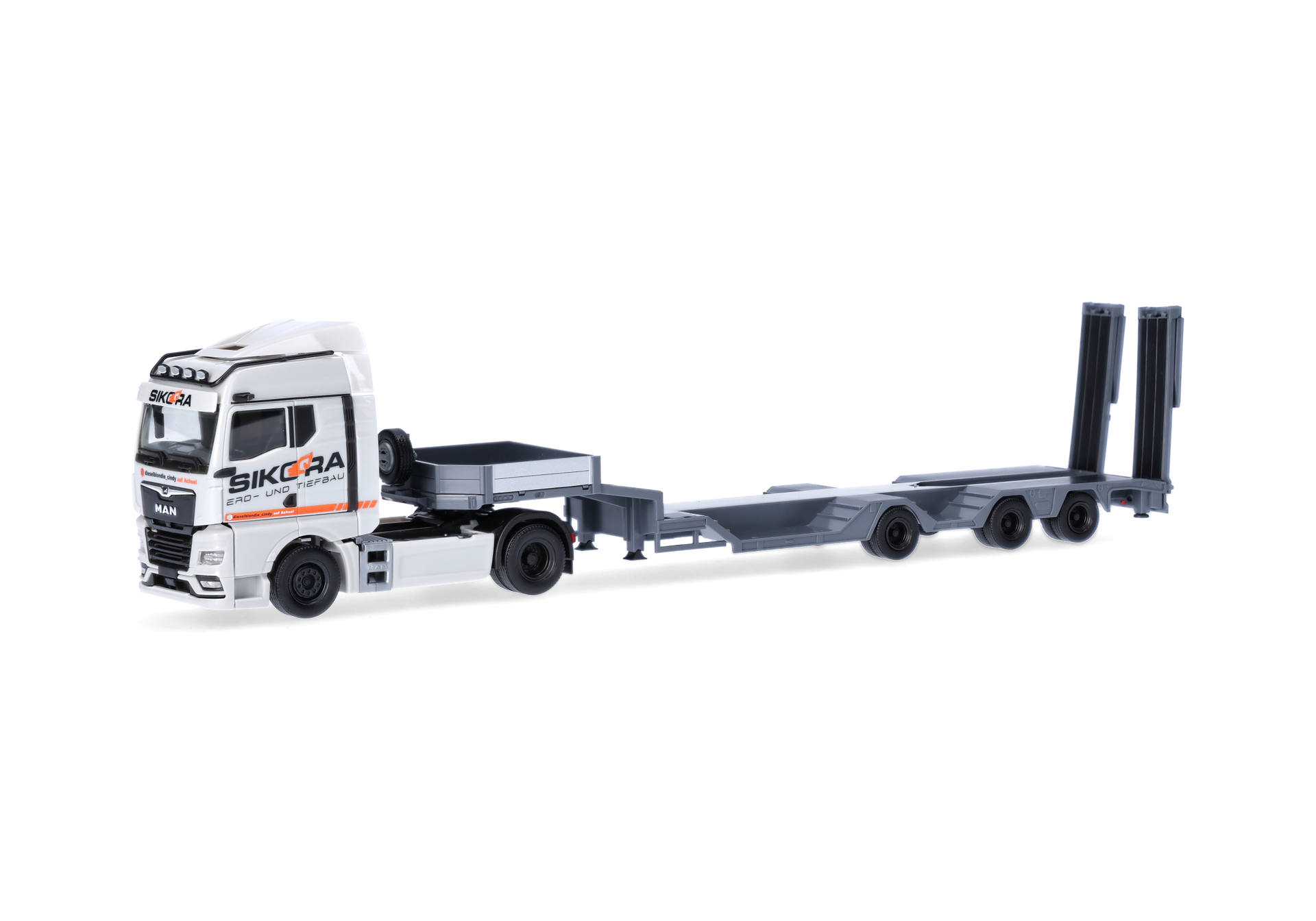 truck, semi-trailer, haulage, flatbed, model truck