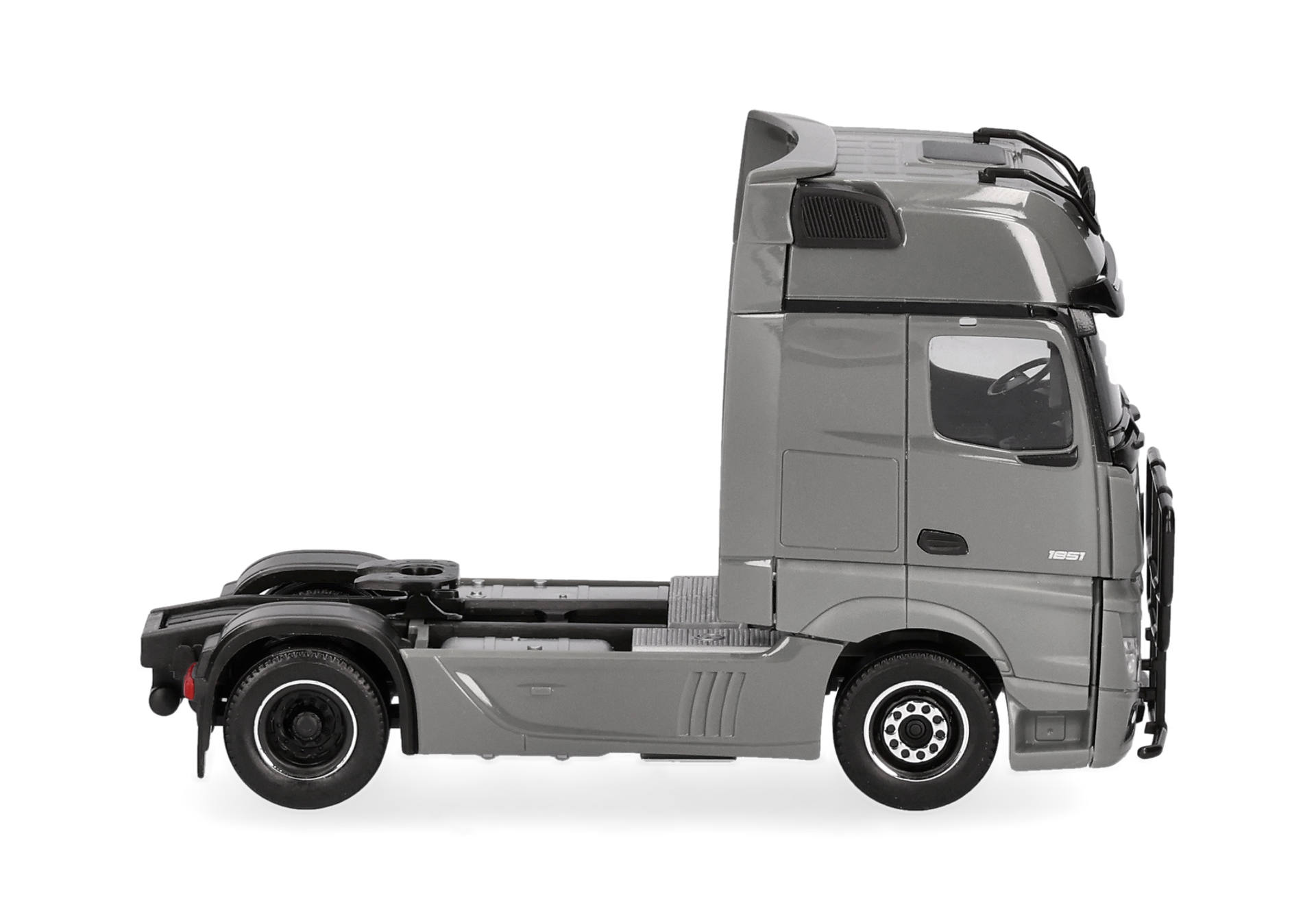 truck, semi-trailer, cab, gray, tractor