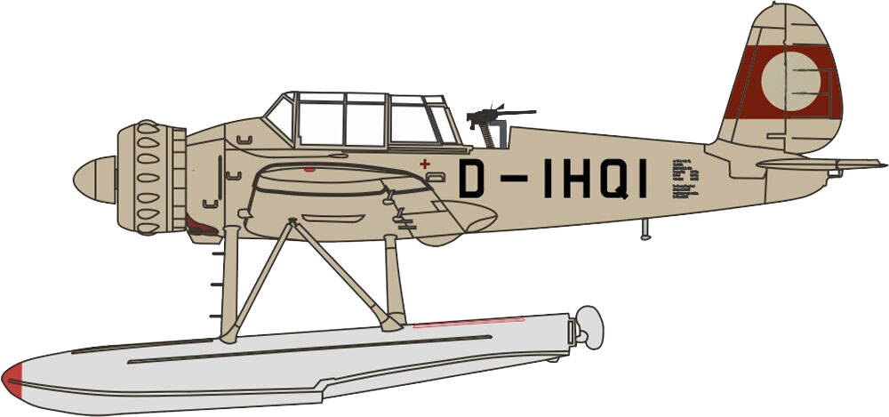 Arado AR196 D-IHQI Prototype 1938 (ohne Hakenkreuz)