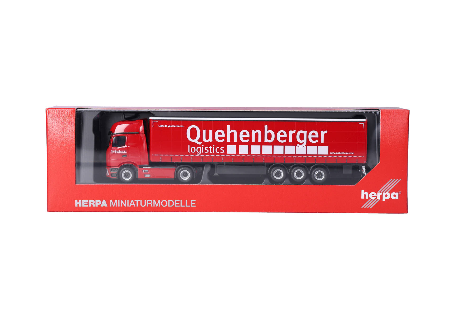 truck, lorry, model, red, box packaging