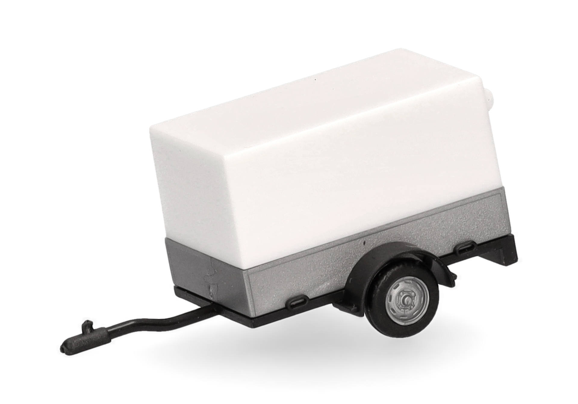 Canvas trailer for passenger cars 1-axle, white