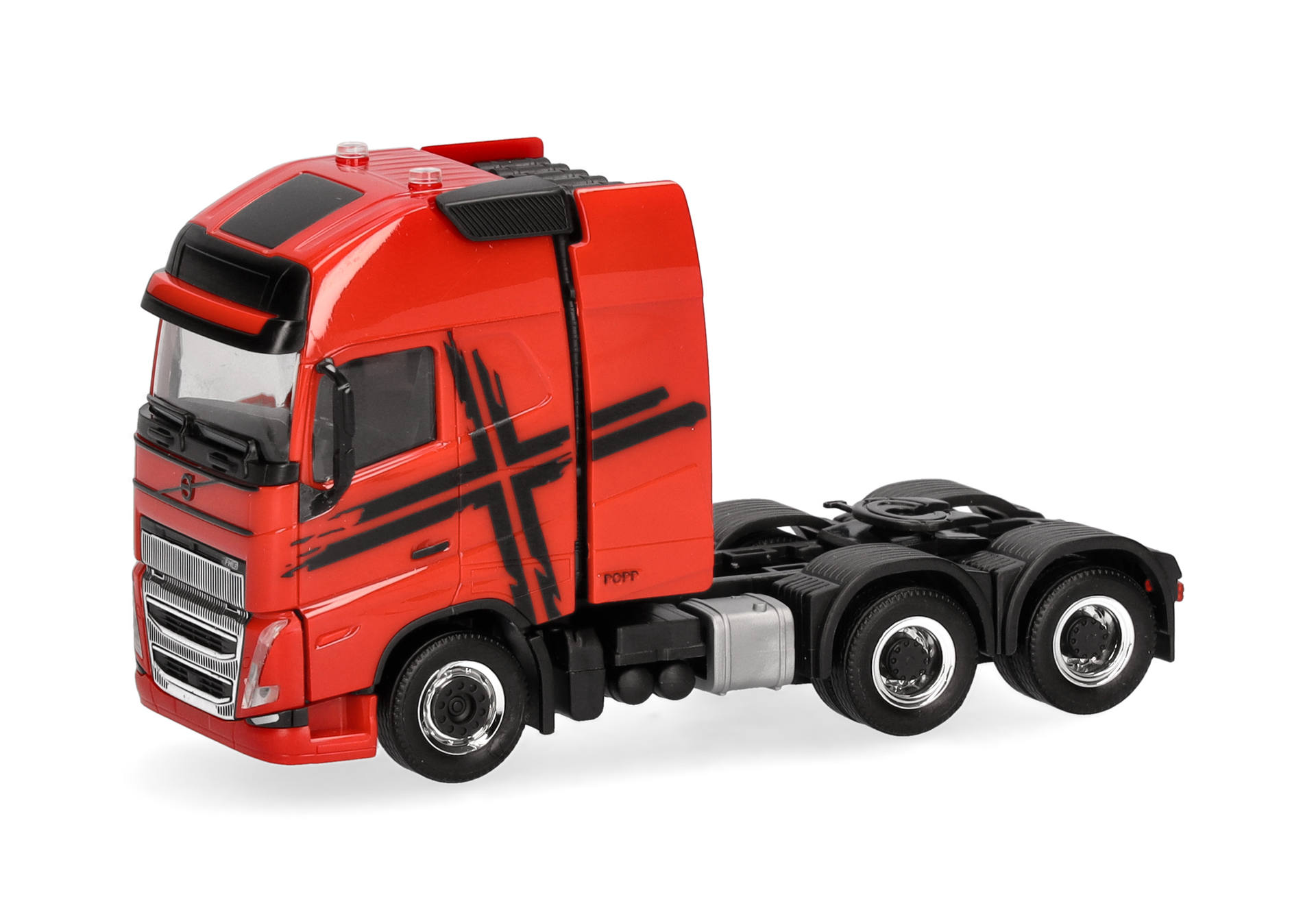 Volvo FH 16 GL XL 2020 Zugmaschine mit Schwerlastturm 3achs, rot-schwarz
