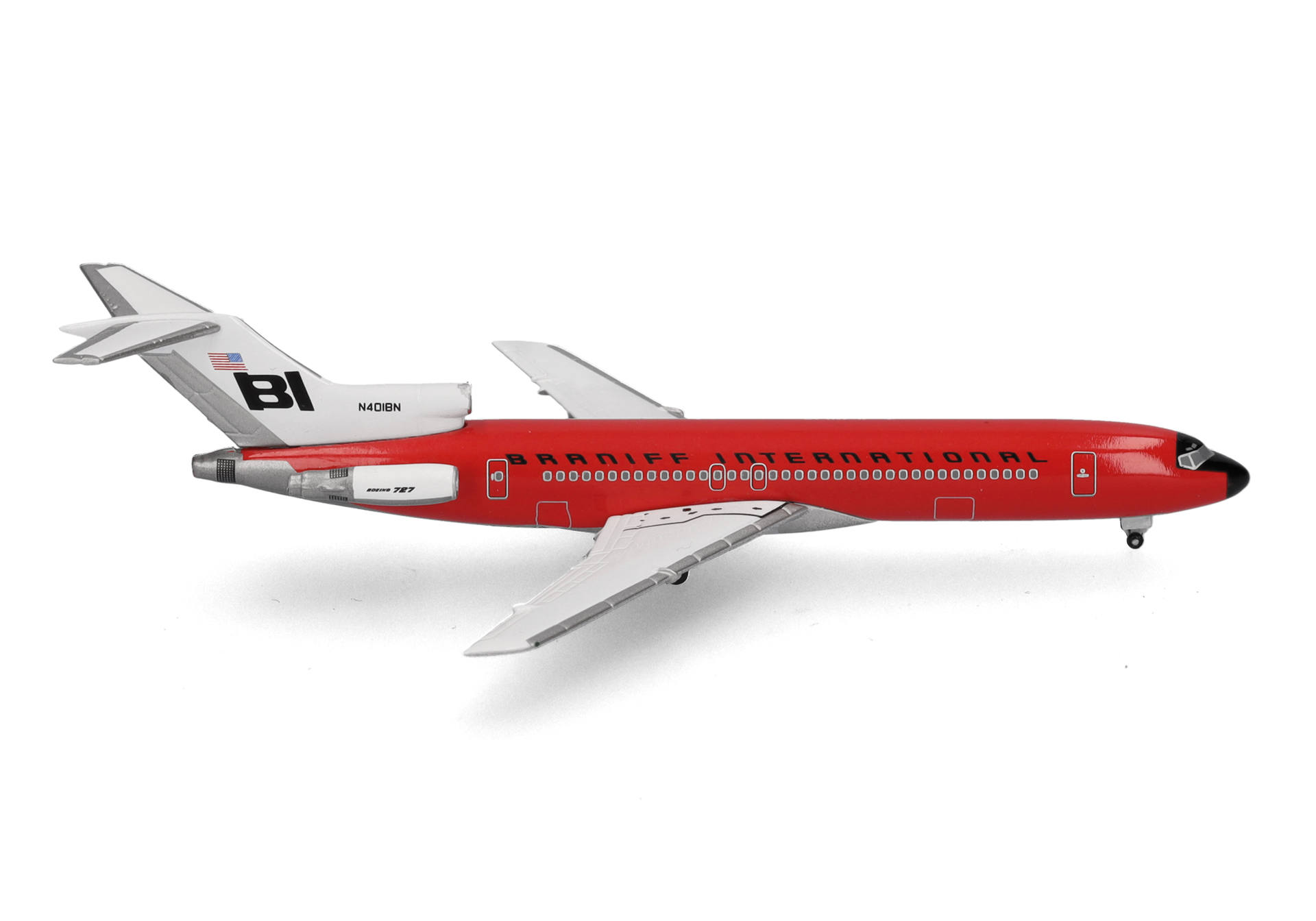 Braniff International Boeing 727-200 - Solid Red – N401BN