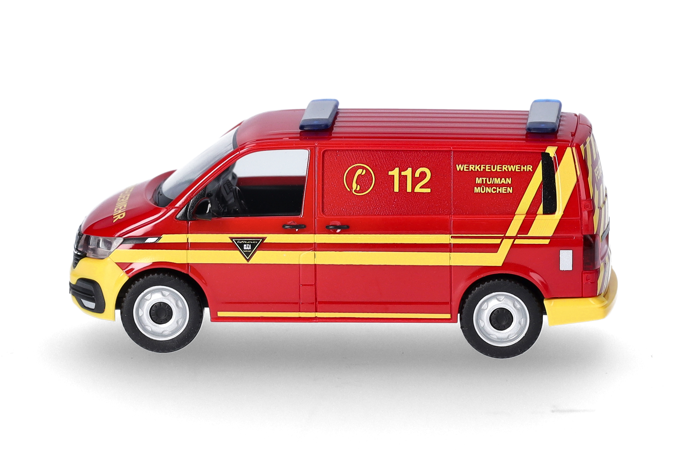 Volkswagen (VW) T6.1 half bus, fire brigade "Feuerwehr MTU/MAN München" (Bavaria/Munich)
