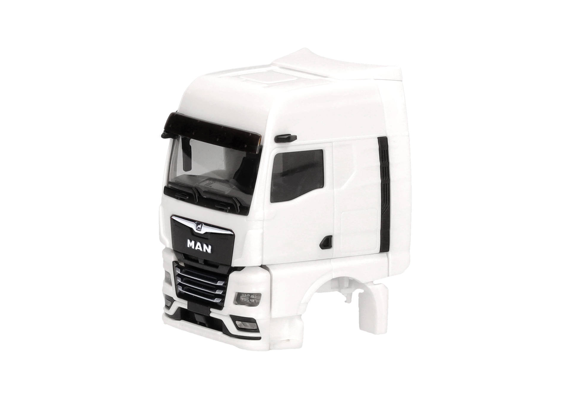 Parts Service: MAN TGX GX cabin with wind deflectors and mirror camera, white (2 pieces)