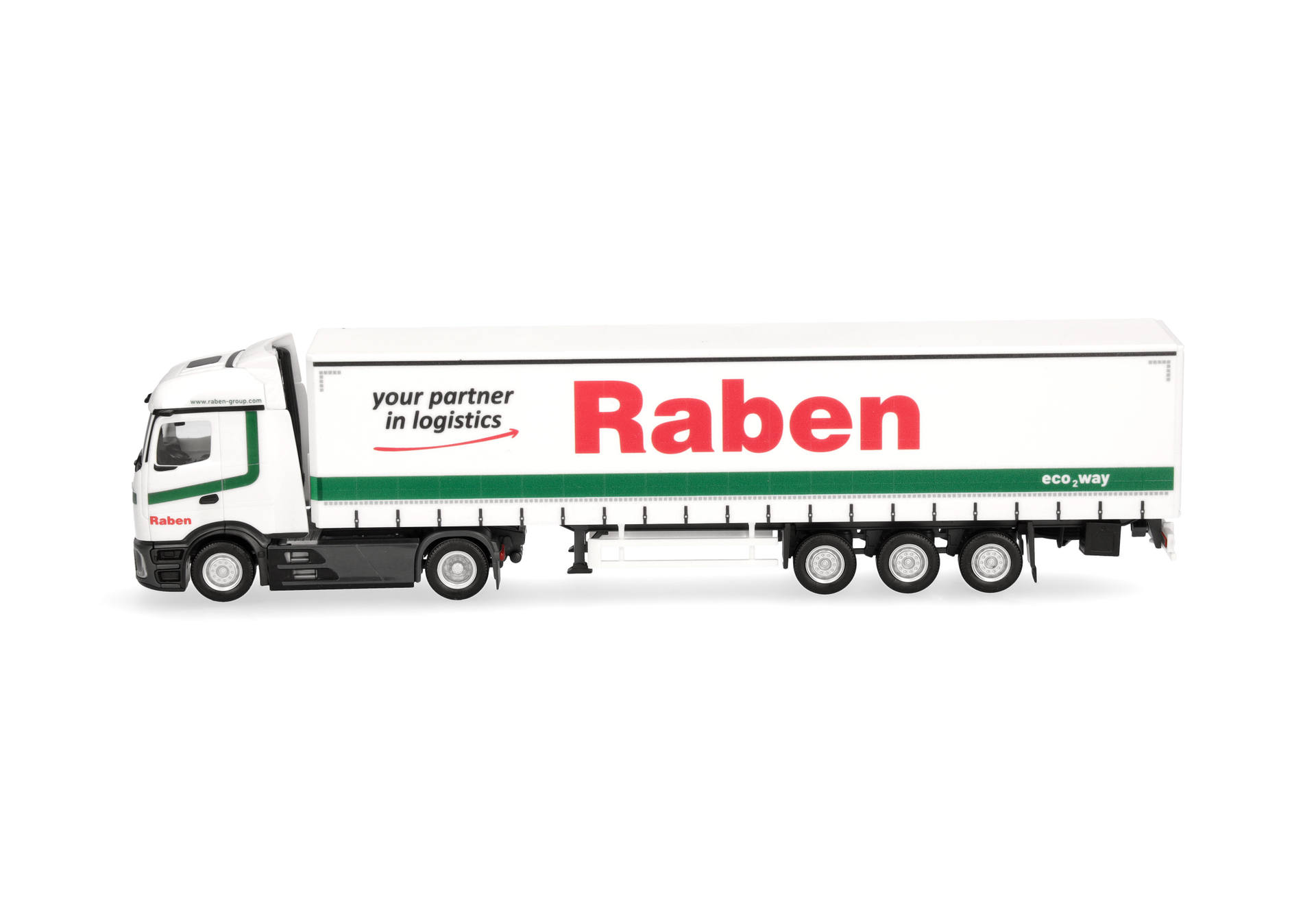 Mercedes-Benz Actros L ProCabin Streamspace Gardinenplanen-Sattelzug "Raben Logistics"