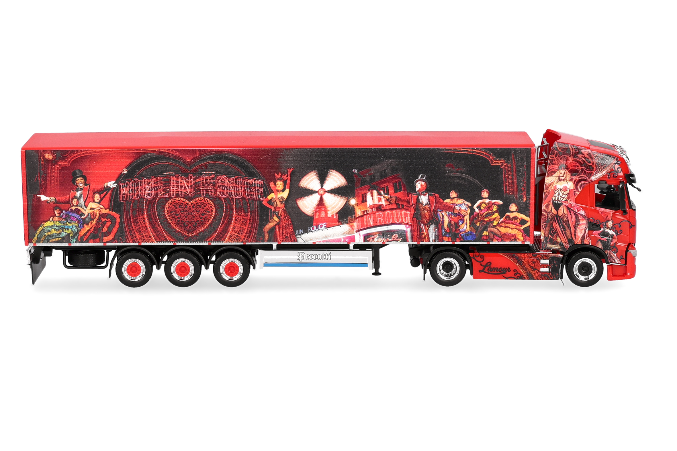 toy-train, truck, red-trailer, graphic-wrap, model-vehicle