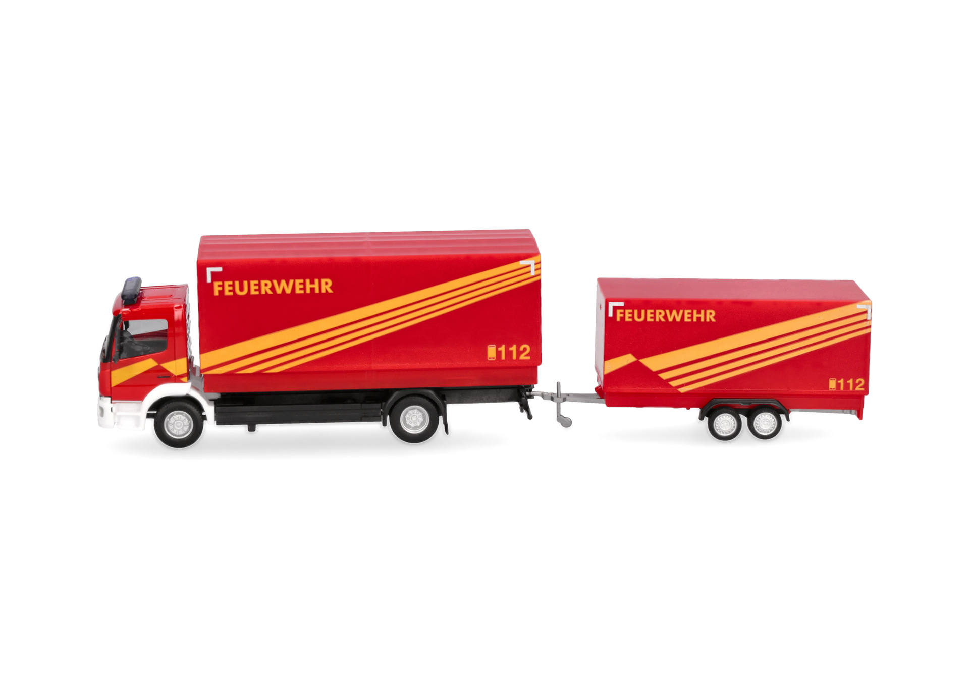 toy, firefighter, truck, red, trailer