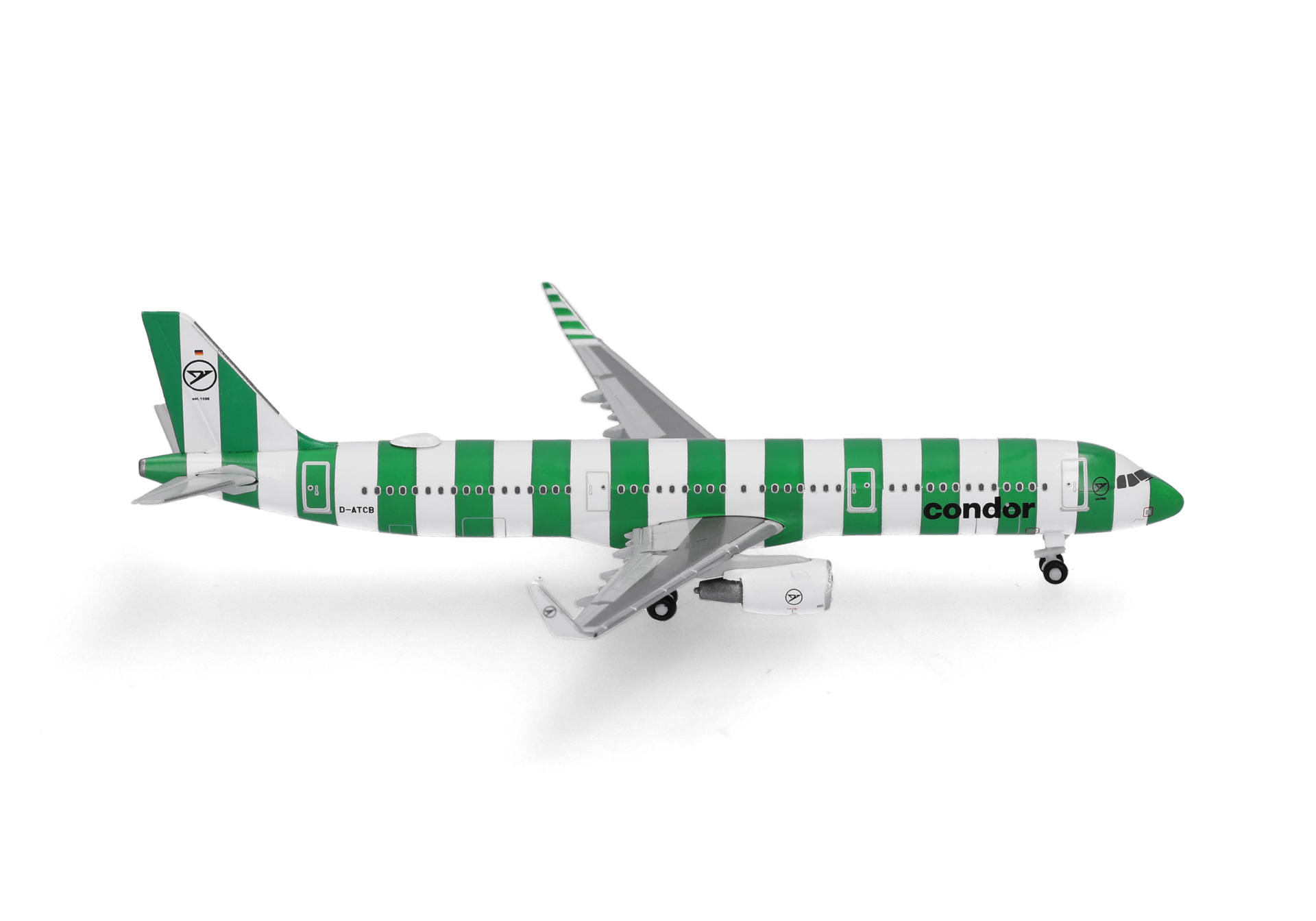 airplane, airliner, green white livery, condor, engine nacelle, airplane, model, green-white, livery, toy plane