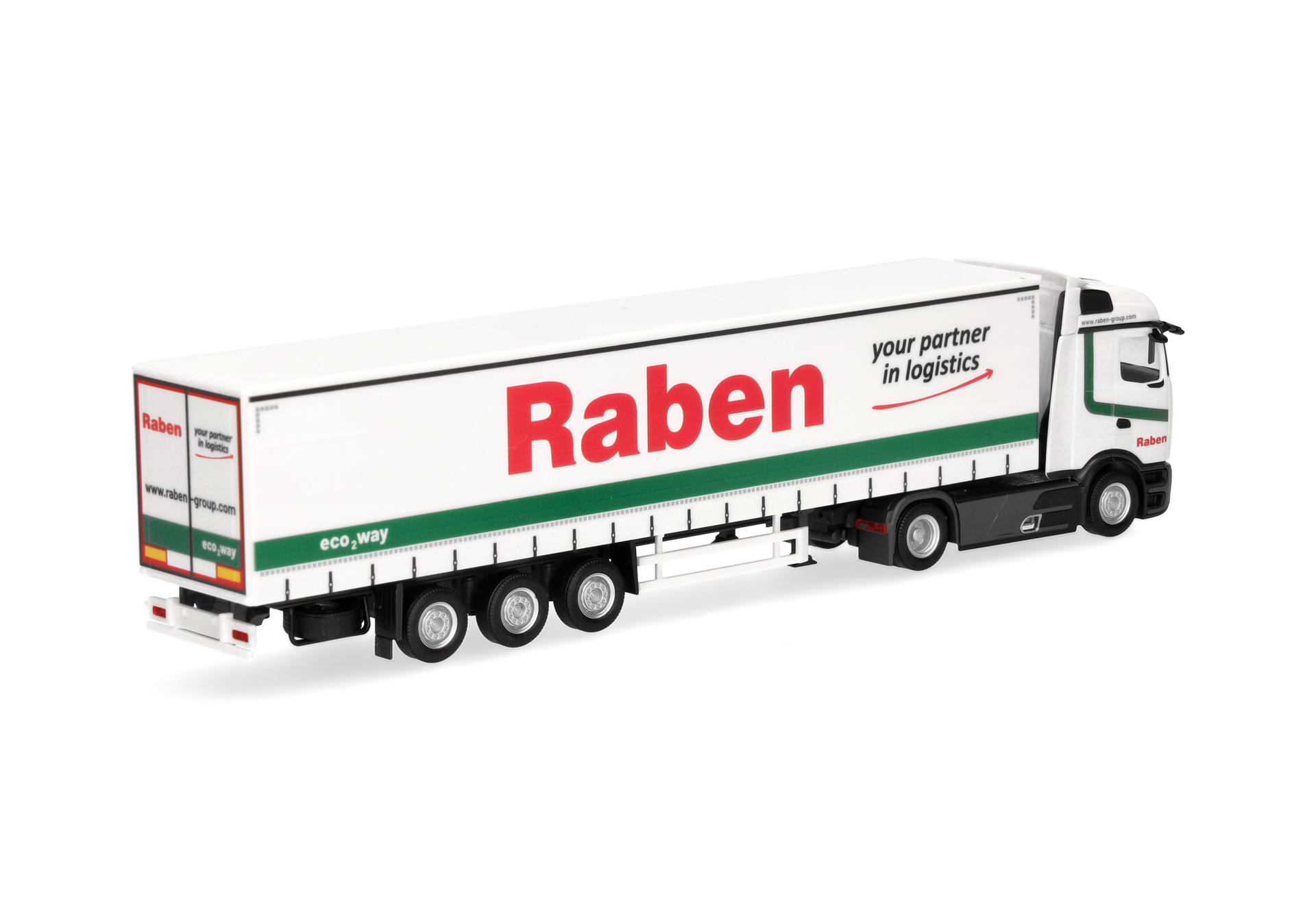 Mercedes-Benz Actros L ProCabin Streamspace Gardinenplanen-Sattelzug "Raben Logistics"