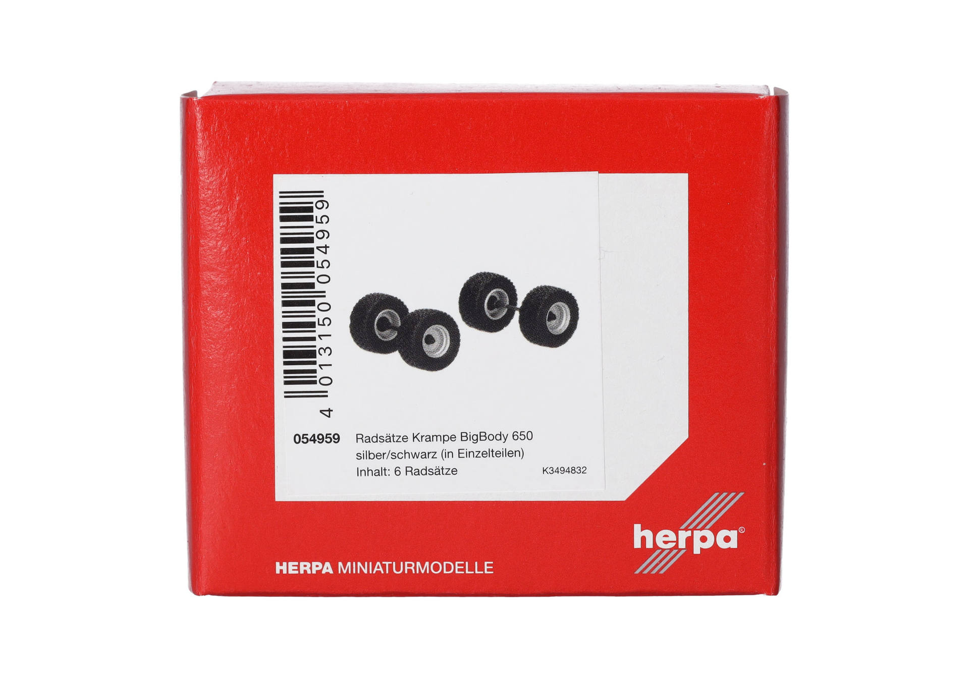 Accessories: Wheels set Krampe BigBody 650, chrome/black (6 sets in spare parts)