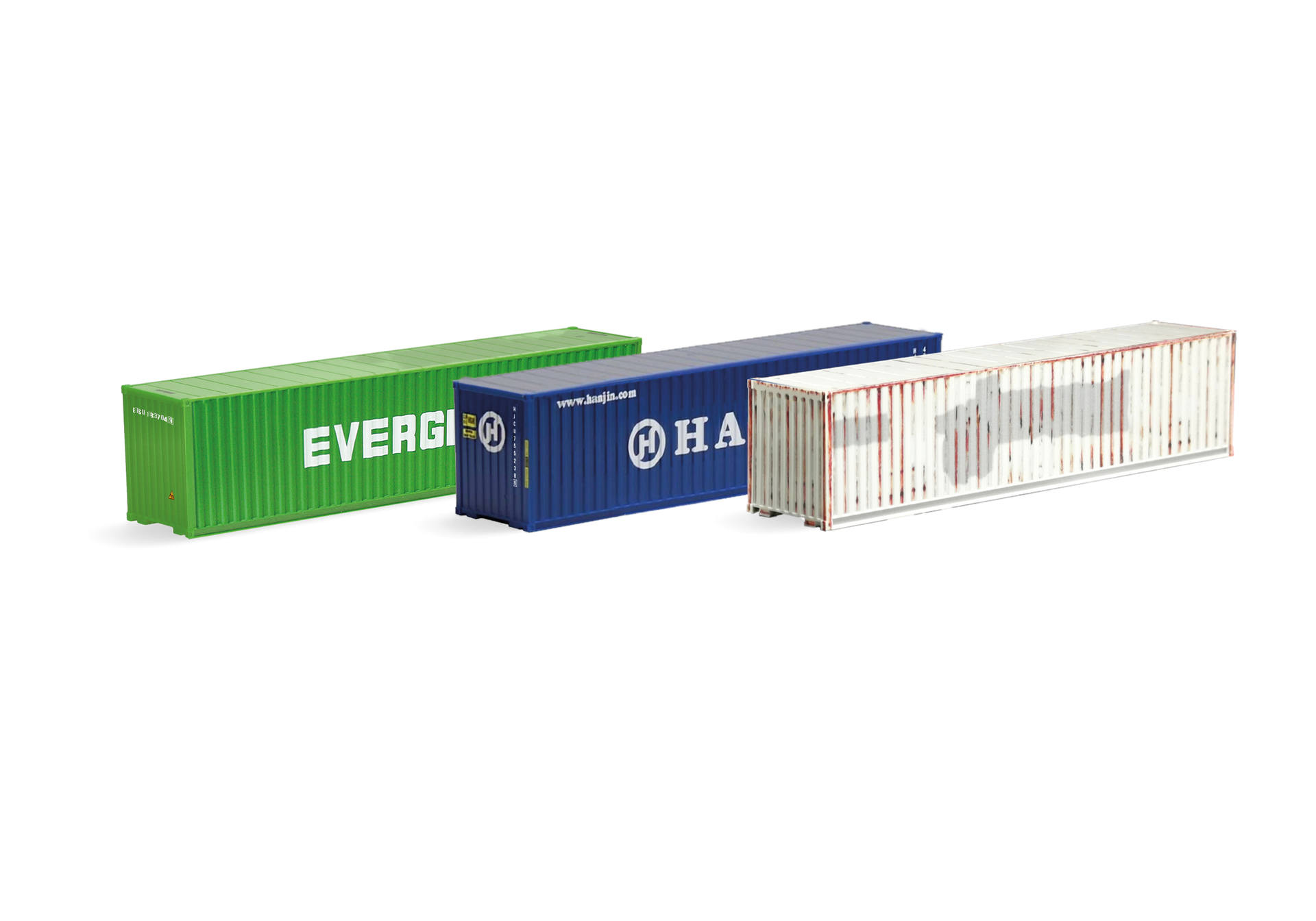 Accessories: TT container set "Evergreen/Hanjin/aged"