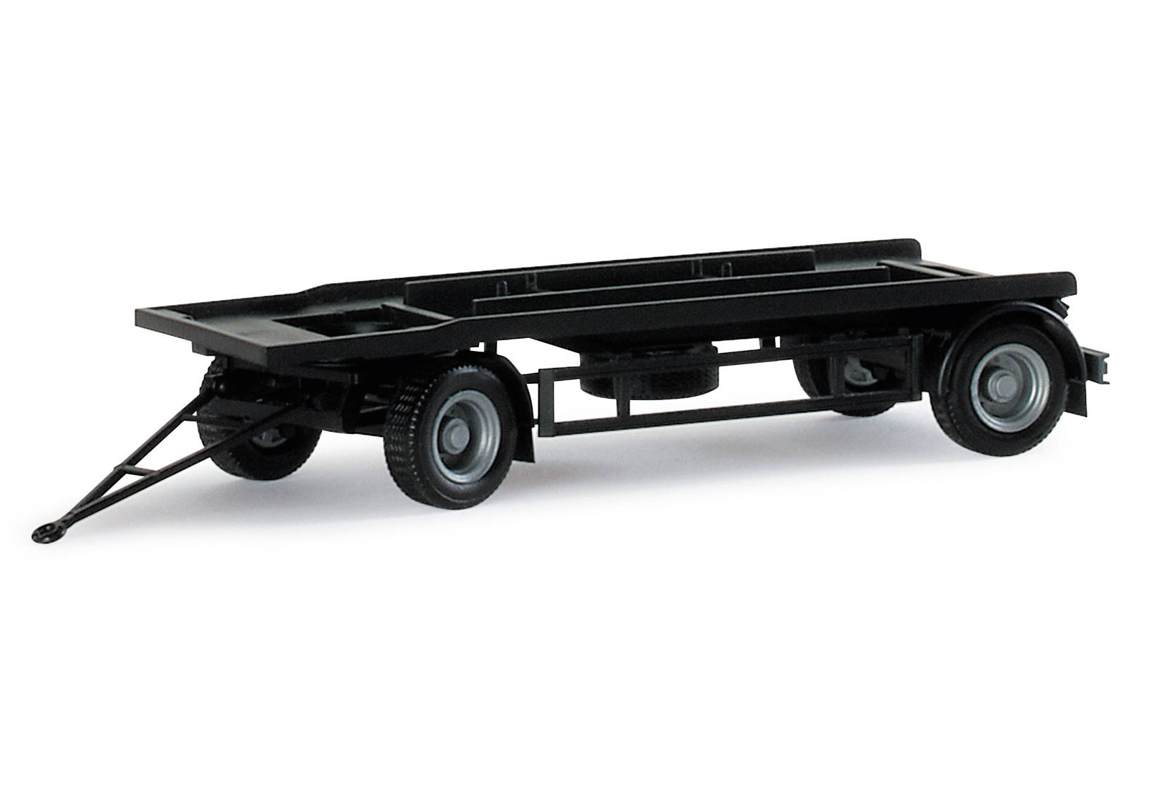 Trailer for roll-off container 2axles, black