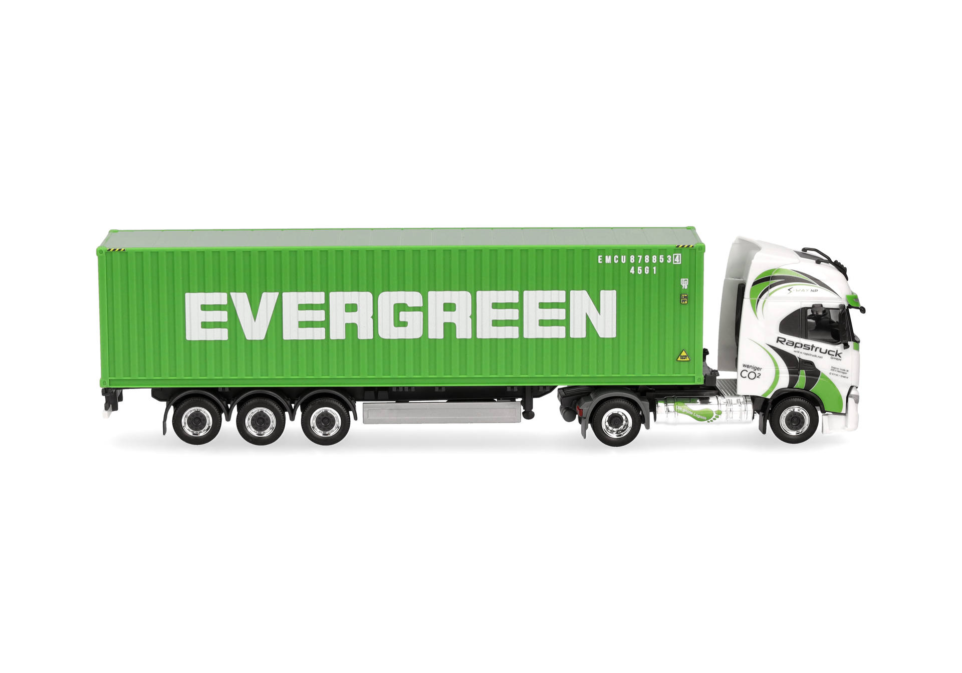 Iveco S-Way LNG 40ft. container semitrailer truck "Rapstrucks / Evergreen"