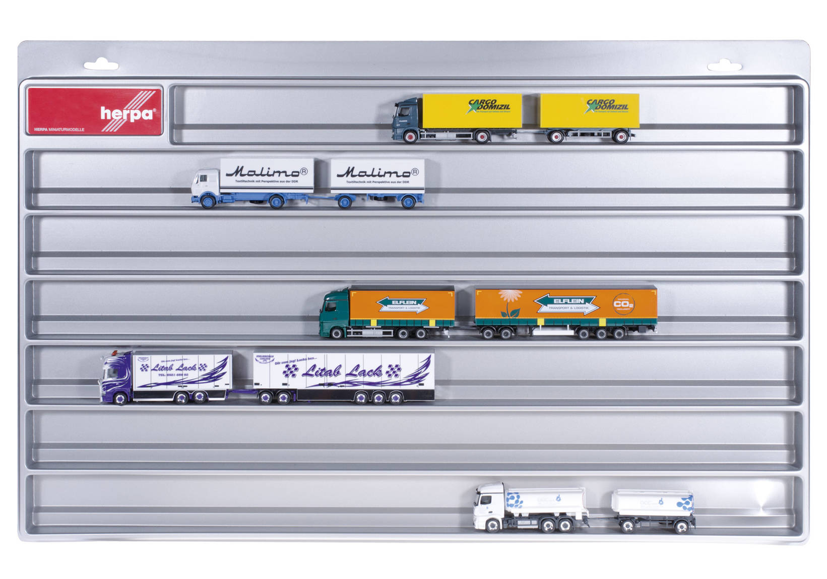 Showcase for trailer, silver(overlength: 27.5 in x 17.7 in. x 1.4 in.)