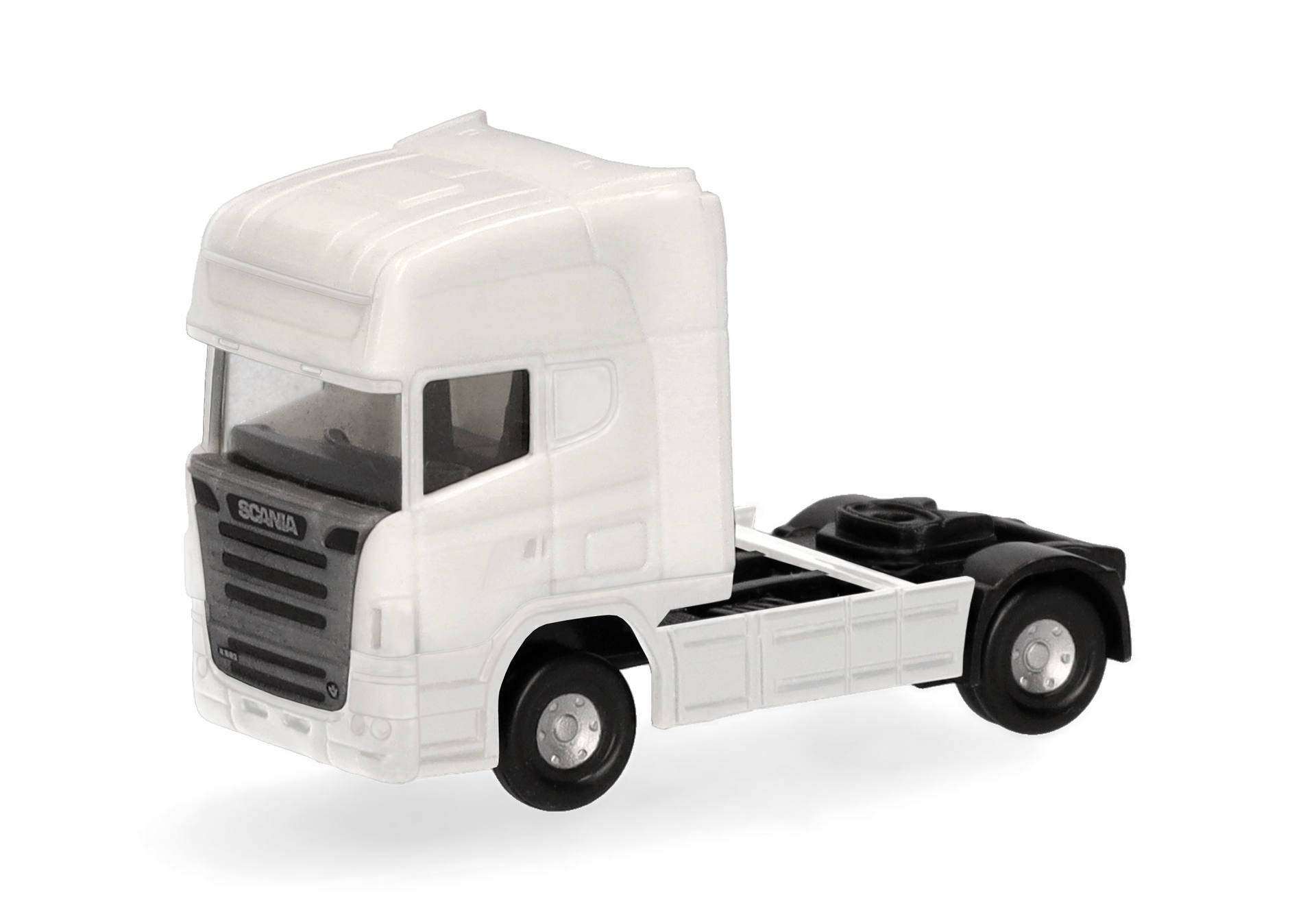 Parts service, scale N (1/160) Scania R TL (2004) rigid tractor 2axles, white, 2 pieces