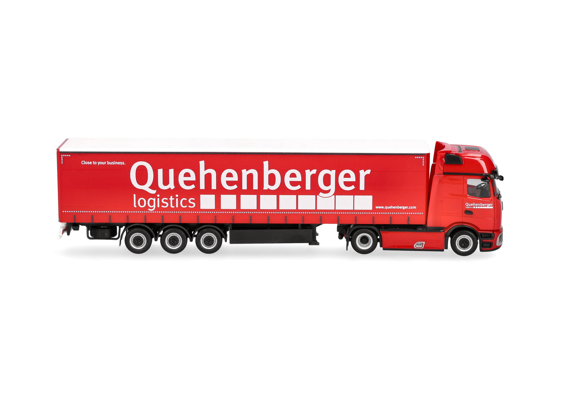 truck, semi-trailer, red trailer, logistics, trailer truck