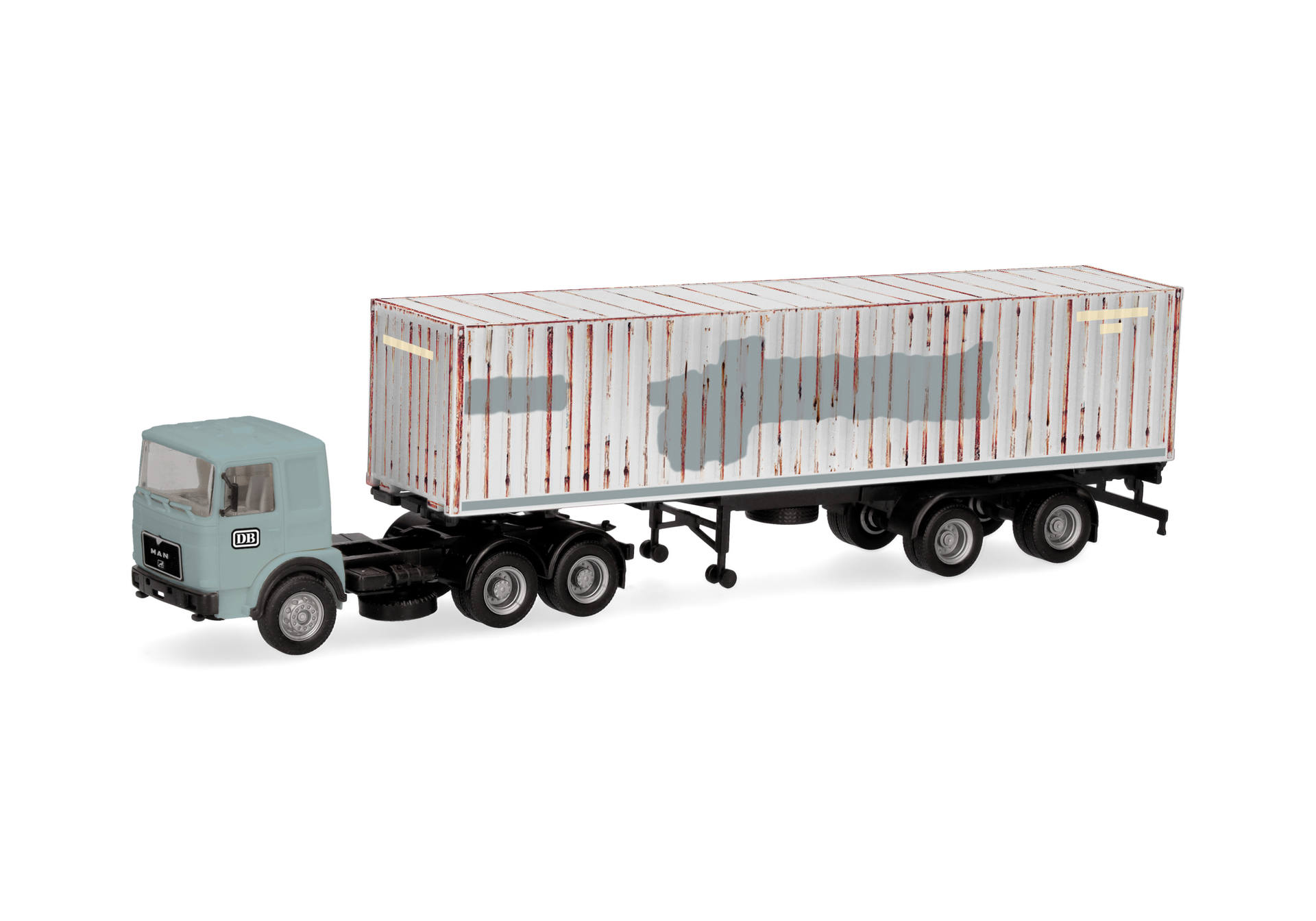 MAN F8 container semitrailer truck "DB"