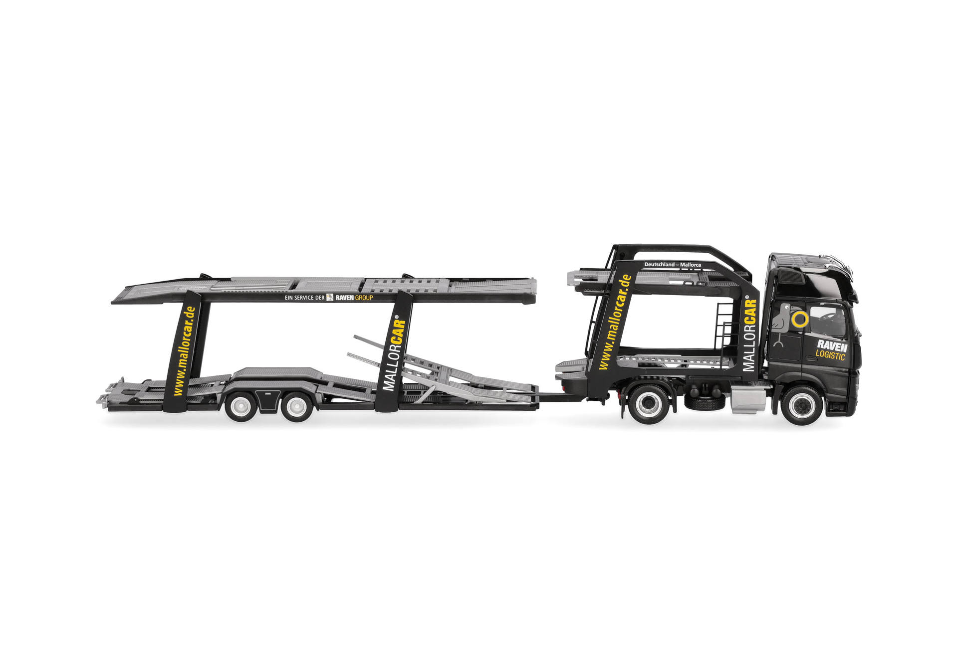 Mercedes-Benz Actros L '18 Gigaspace car transporter trailer truck "Raven Logistic"