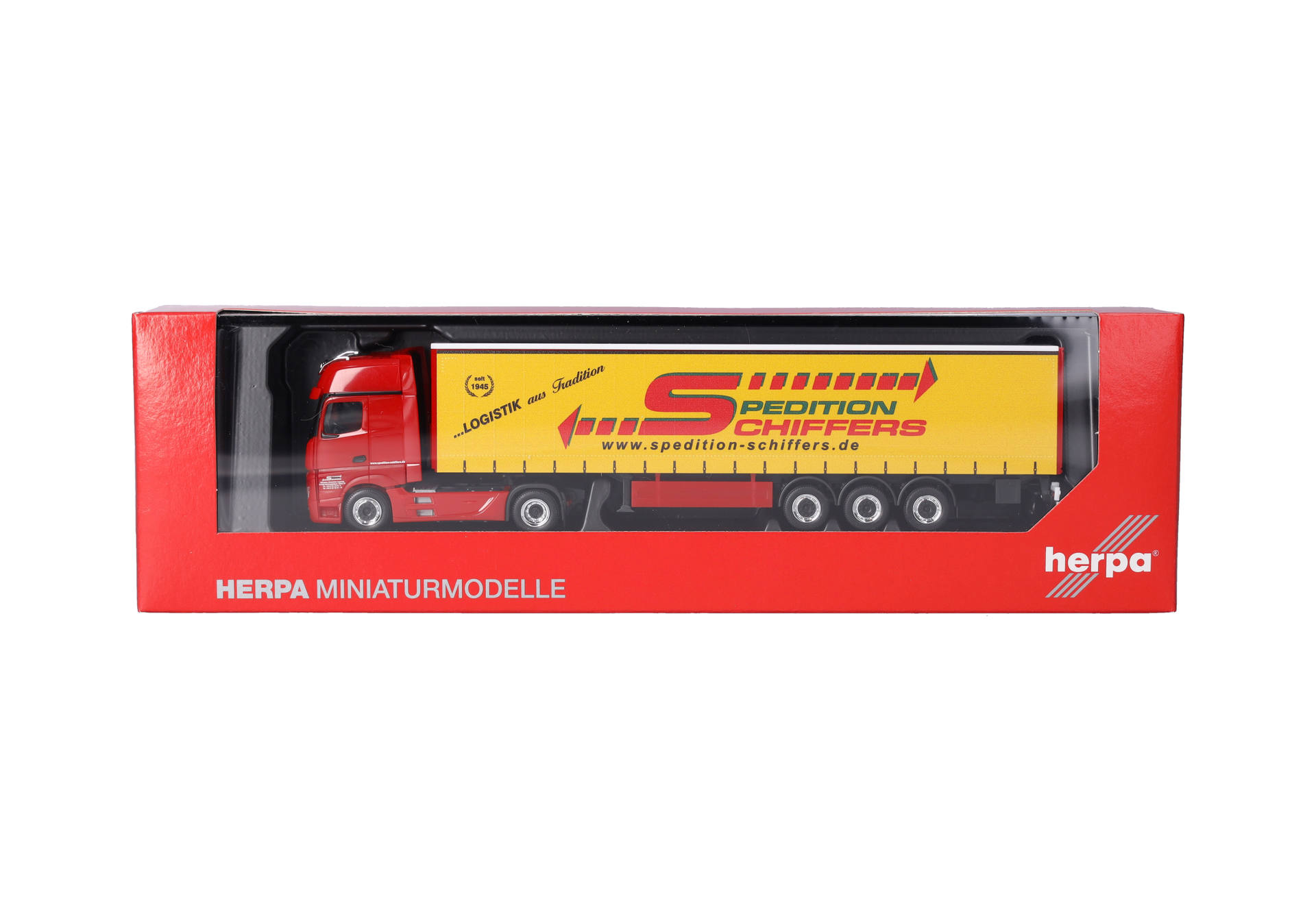 Mercedes-Benz Actros Gigaspace curtain canvas semitrailer truck "Spedition Schiffers"