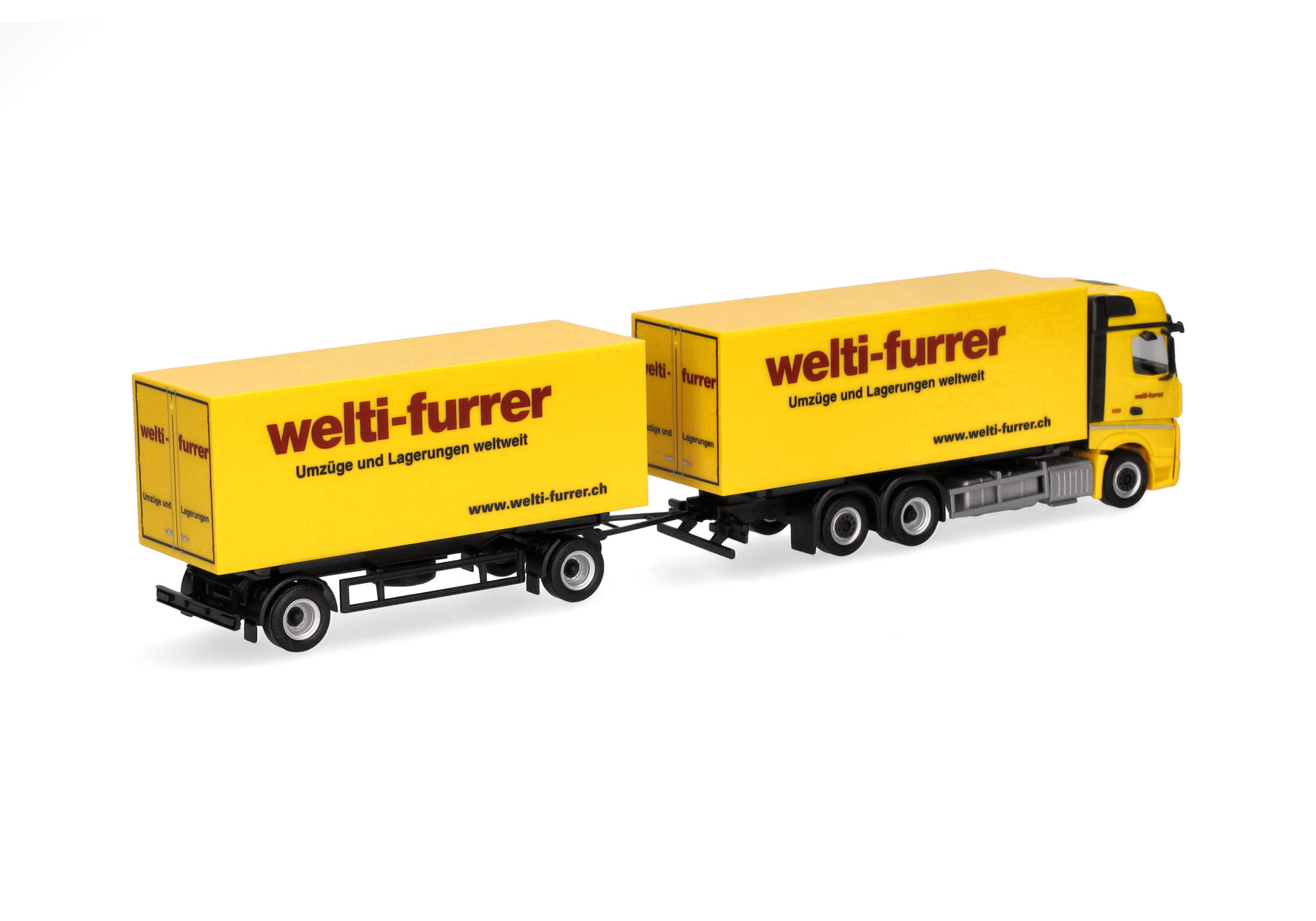 Mercedes-Benz Actros Bigspace Wechselkoffer-Hängerzug "Welti-Furrer"