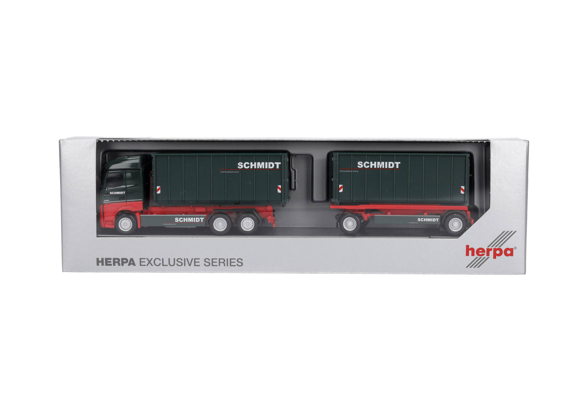Mercedes-Benz Actros 18 Streamspace roll-off bucket trailer truck "Schmidt Umweltservice"