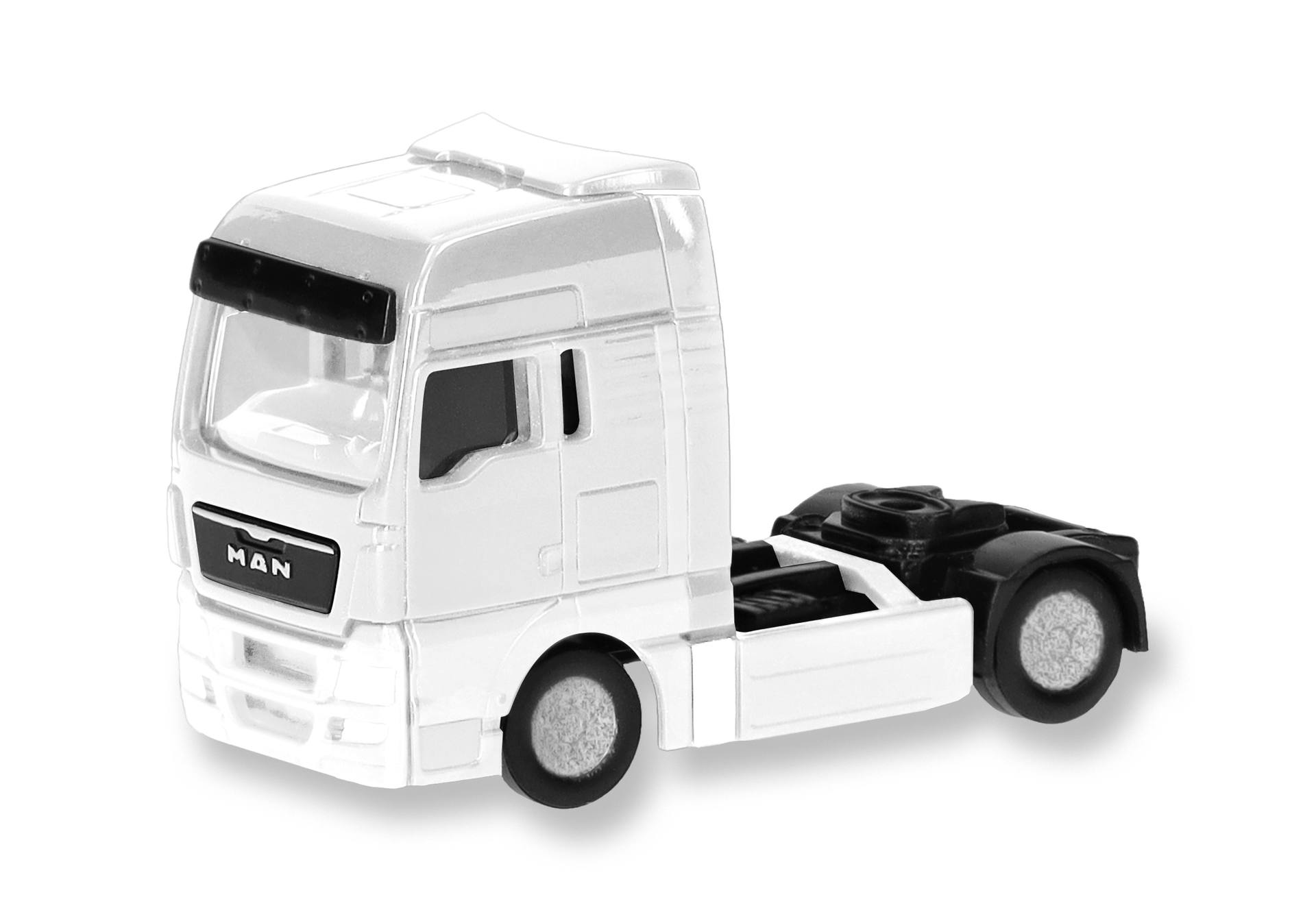 Parts service, scale N (1/160) MAN TGX XXL (2008) rigid tractor 2axles, white, 2 pieces