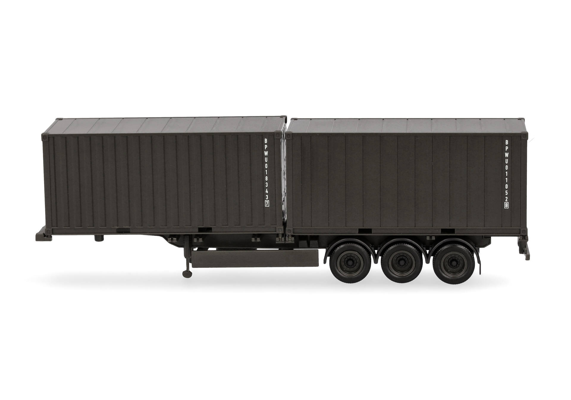 Container trailer 3axles mit 2 x 20ft. container "German armed forces/Bundeswehr"
