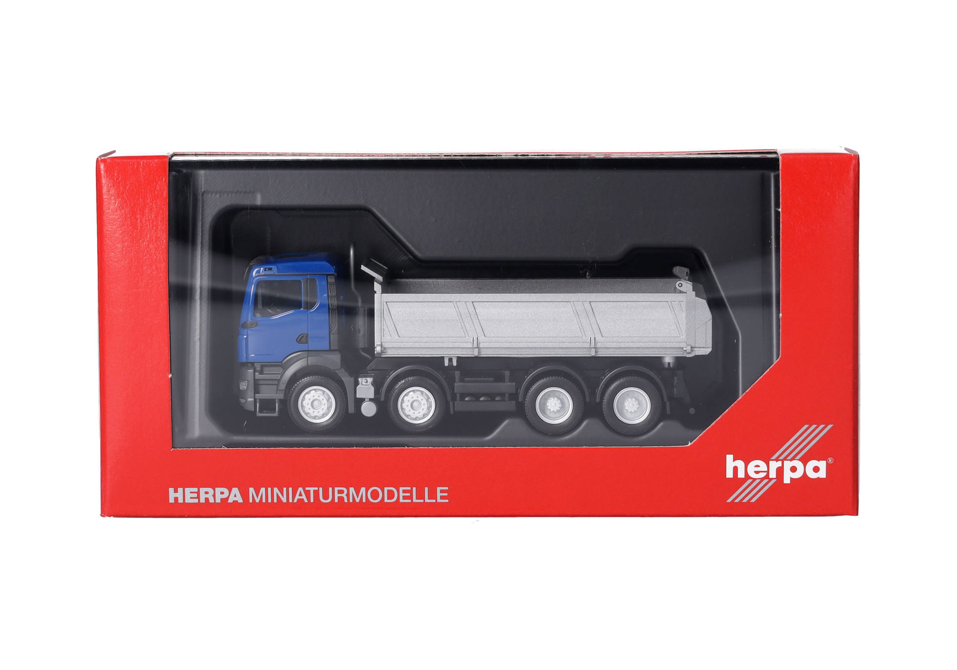 MAN TGS NN dump truck 4axles, blue/silver
