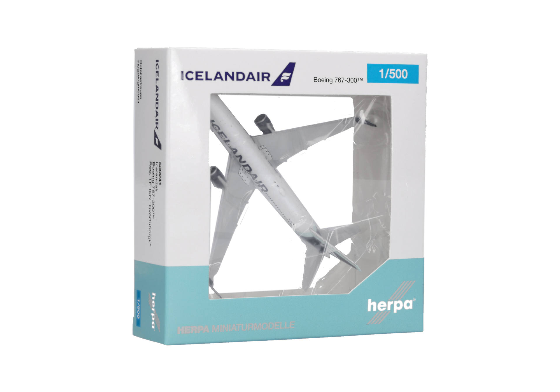 Icelandair Boeing 767-300 - Borreal blue tail stripe – TF-ISN "Svörtuborgir"