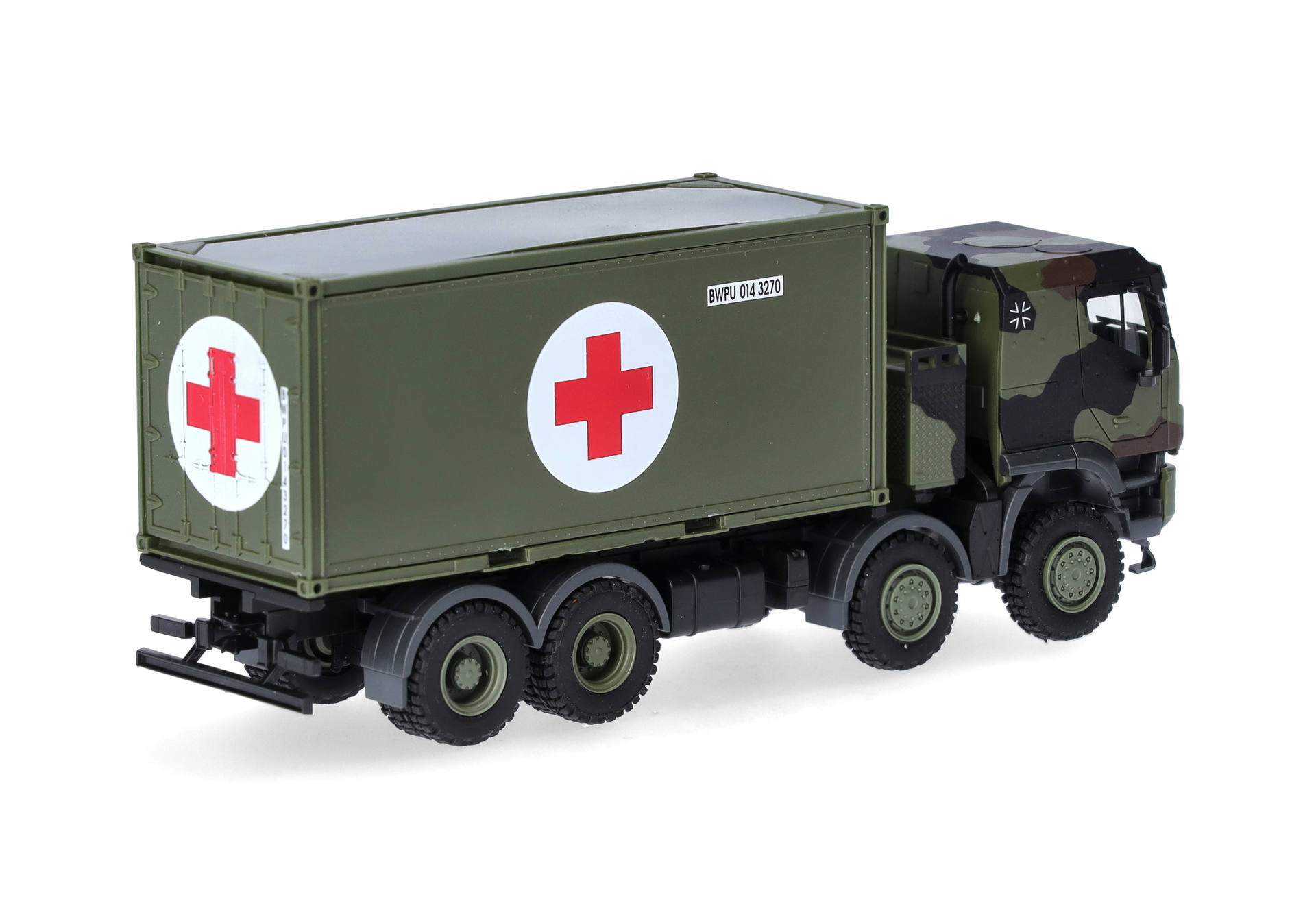 Iveco Trakker 8x8 mit 20 ft. Container "Bundeswehr / Rotes Kreuz"