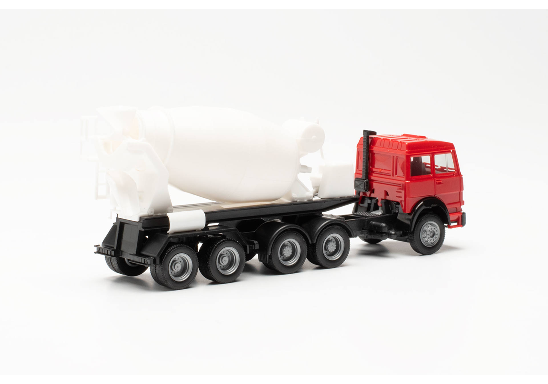 Iveco Unic concrete mixer truck, red/white