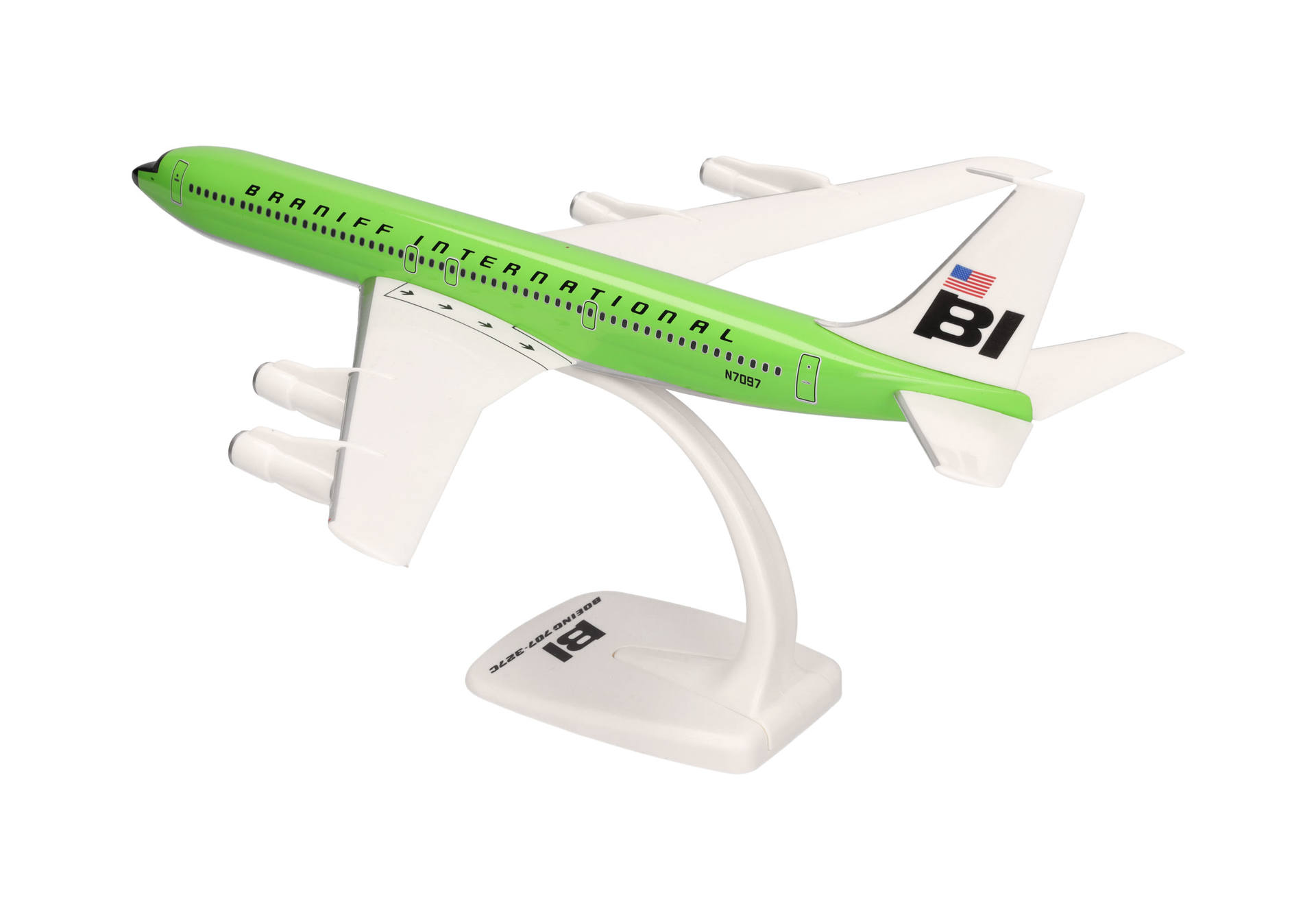 614009 Braniff International Boeing 707-320 - Solid lime green | 614009
