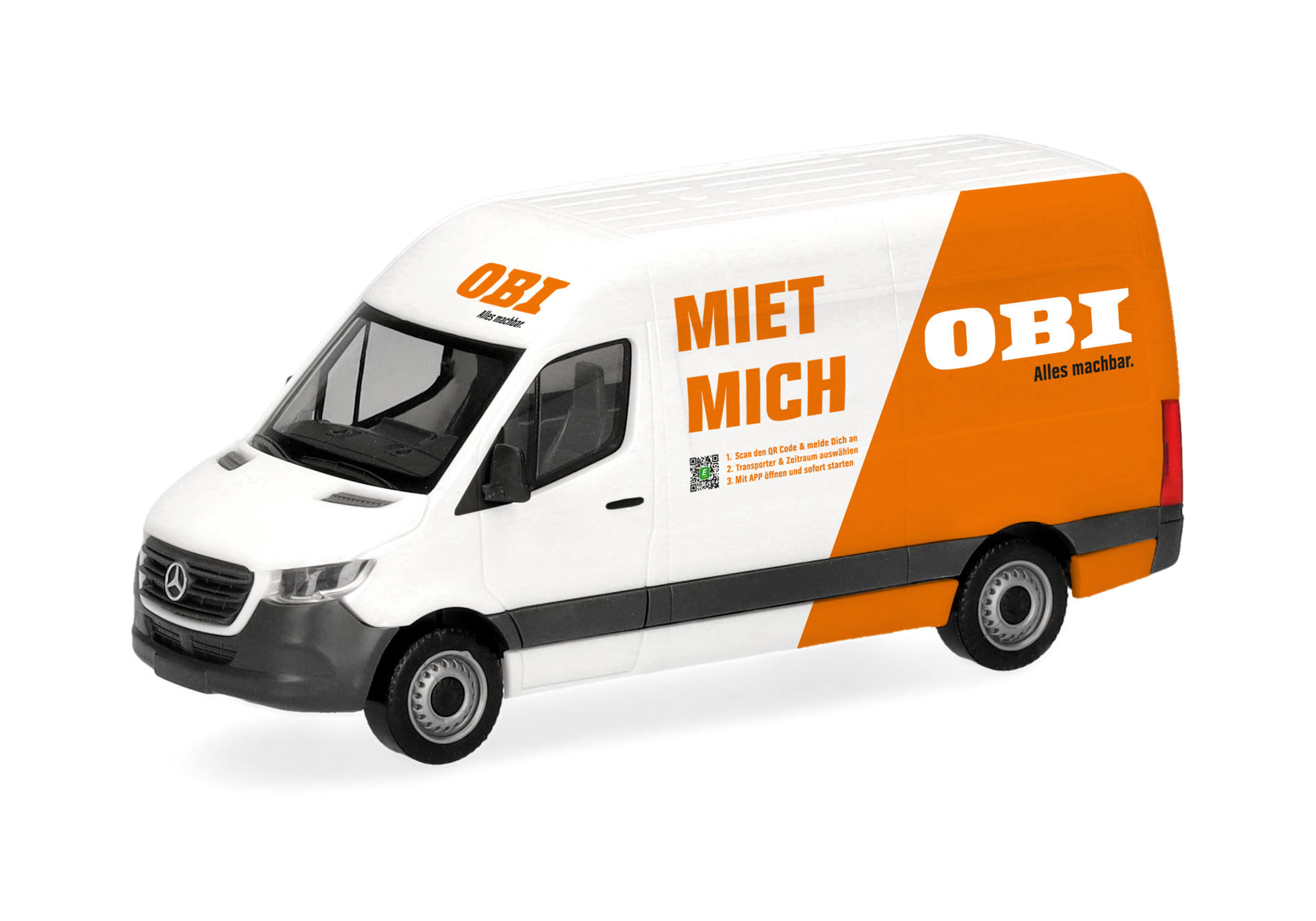 van, delivery, white, orange, graphics