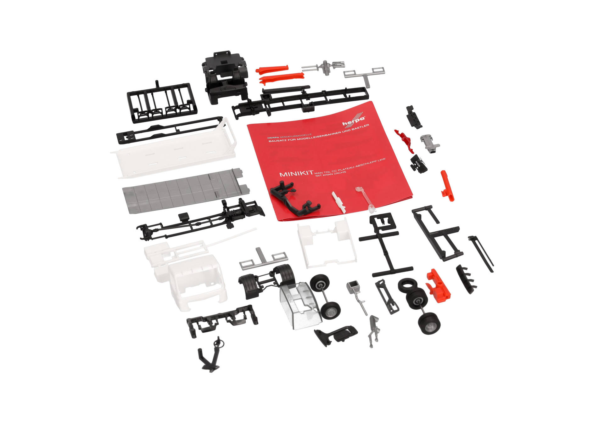 Herpa MiniKit: MAN TGL Plateau tow truck with crane (1 piece)