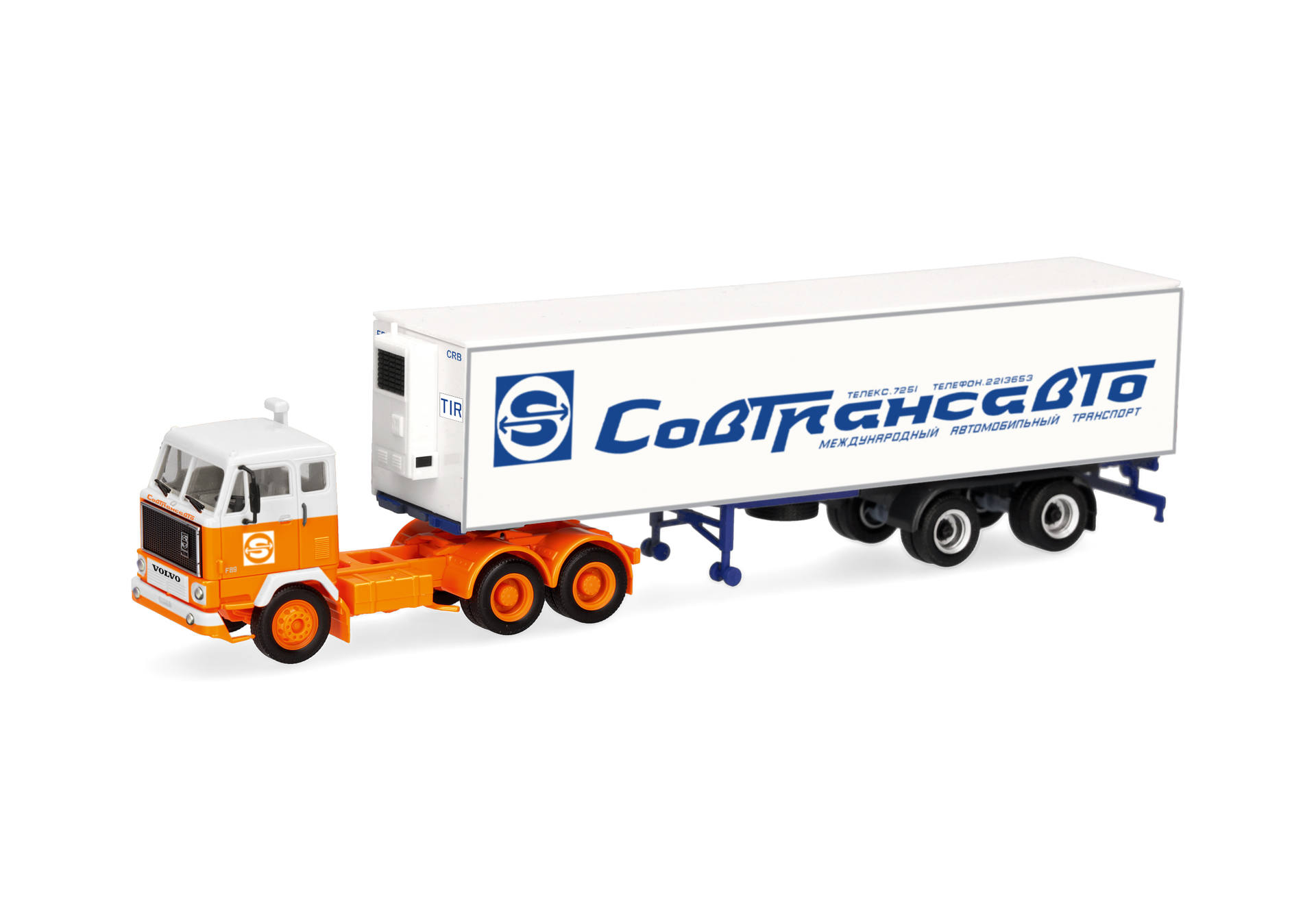Volvo F89 refrigerated box semitrailer "Sovtransavto", Russia