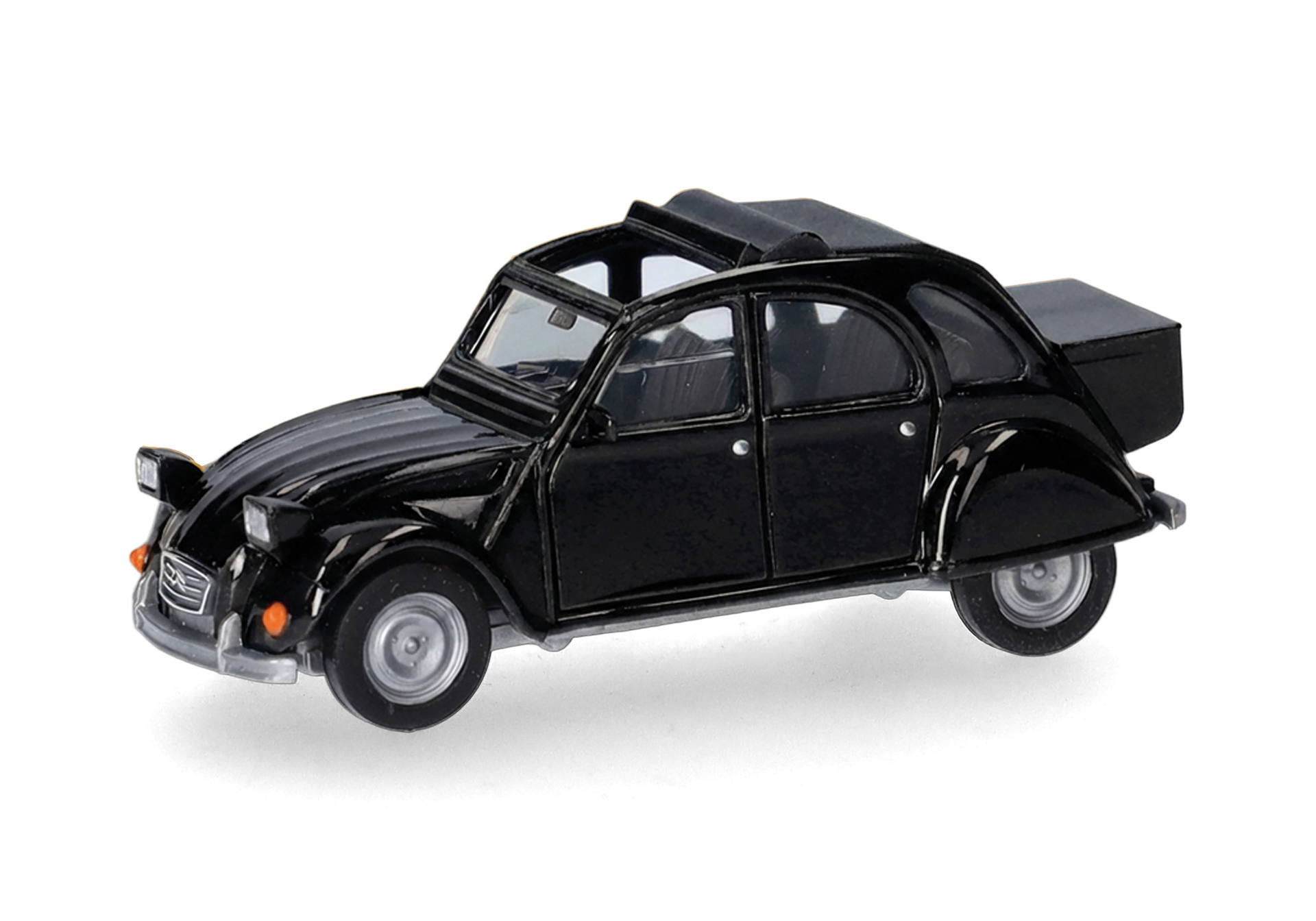 Citroën 2 CV with Queue, black