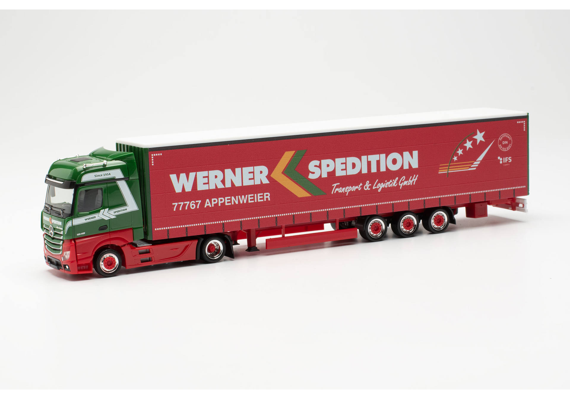 Mercedes-Benz Actros Bigspace 15m Lowliner-Sattelzug "Werner" (Baden-Württemberg/Appenweier)