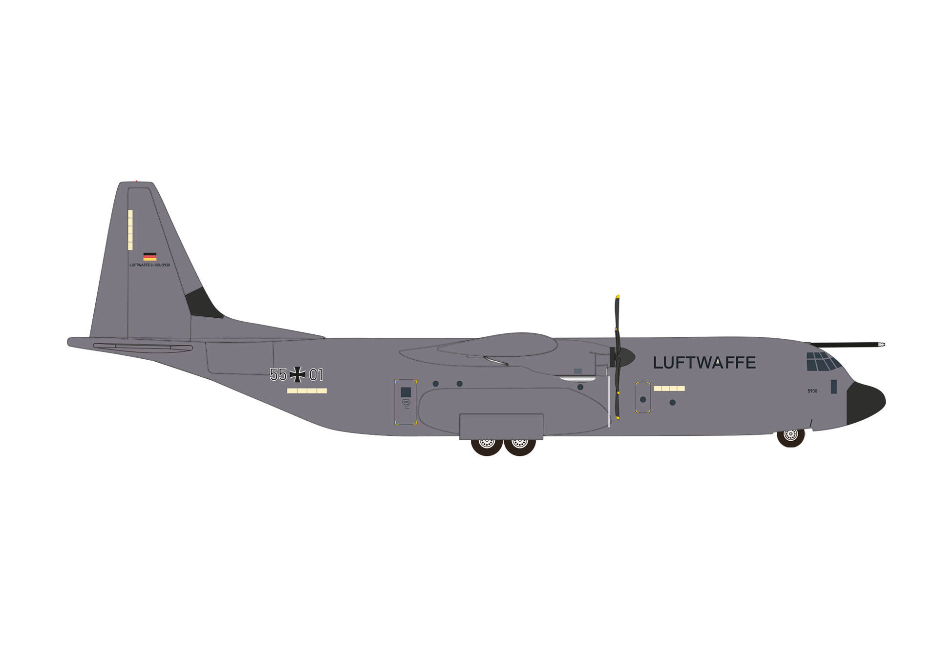 Luftwaffe C-130J-30 Super Hercules - Binational Air Transport Squadron - 55+01