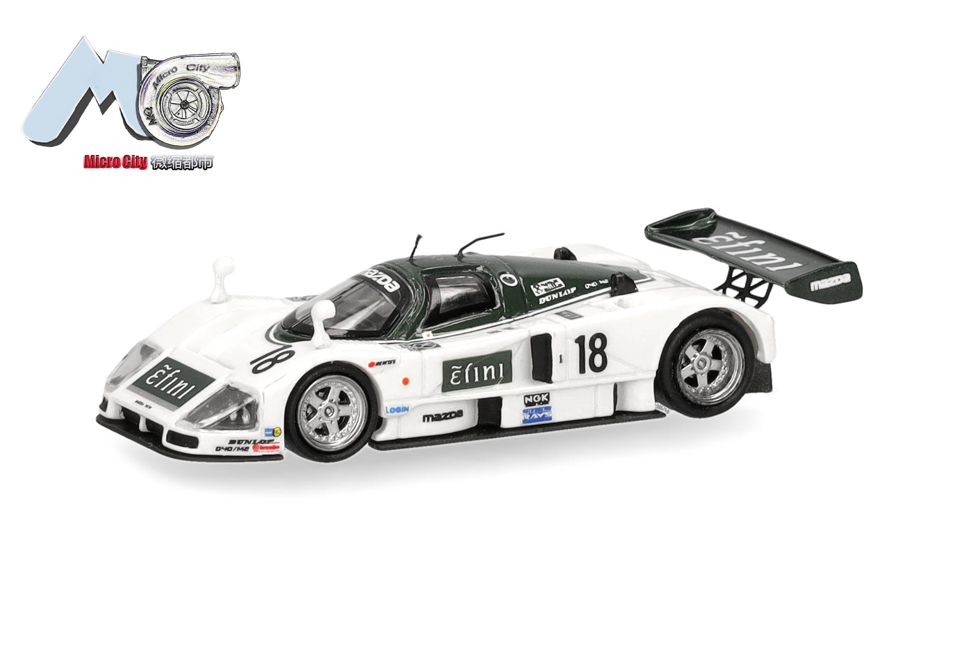 Slotcar, Diecast, Weißes Auto, Rennwagen, Heckflügel