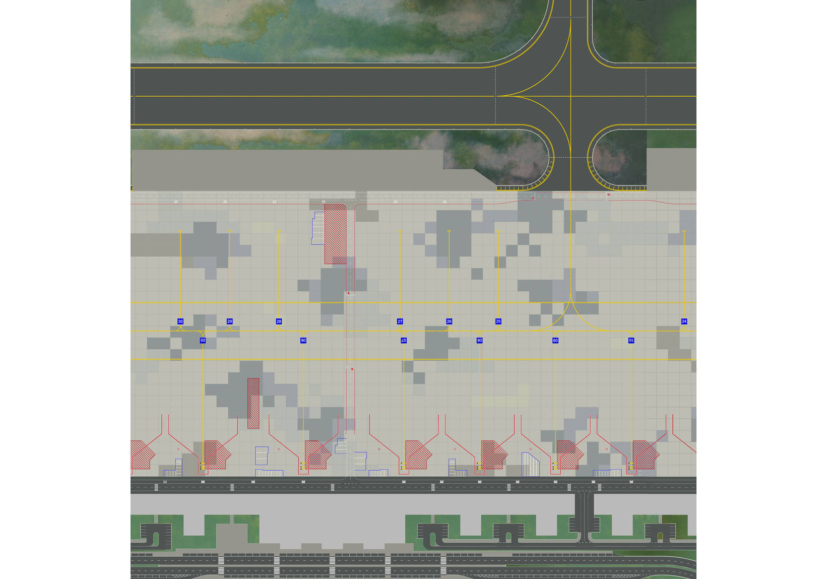 Airport ground Plates - Set 1: Passenger Terminal