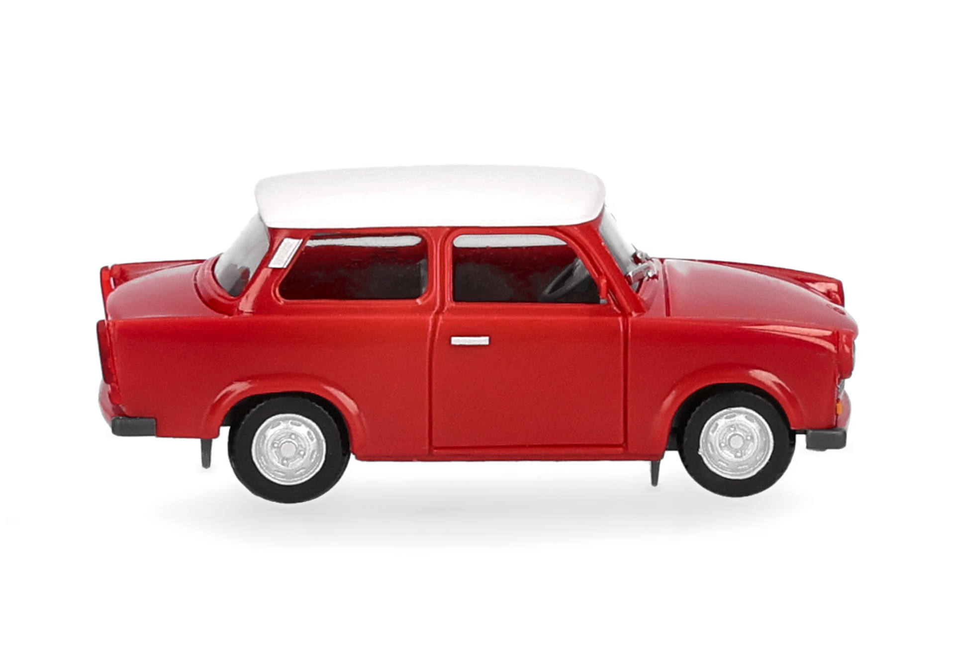 Trabant 601 sedan, red, white roof