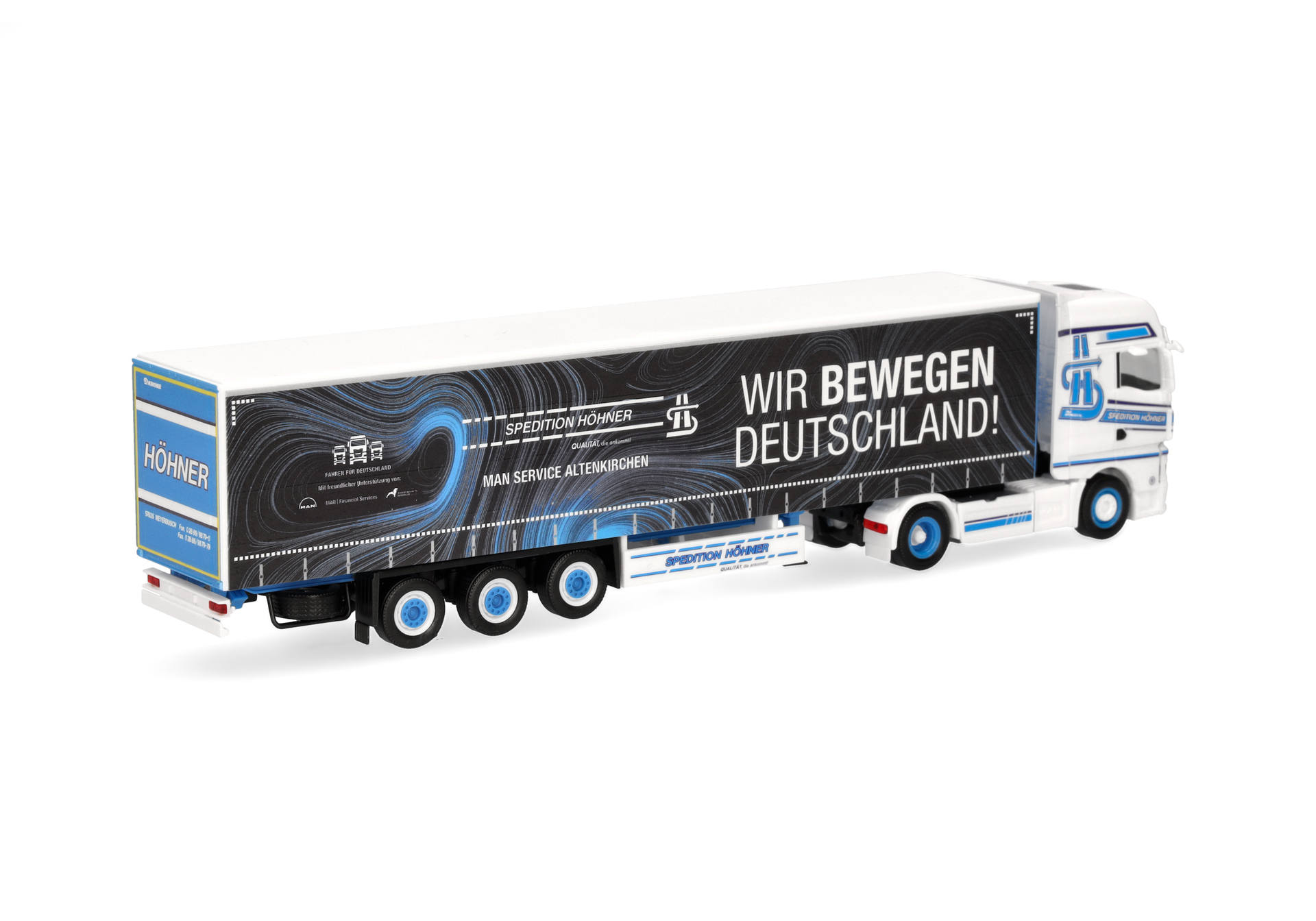 truck,  trailer, globe graphic, blue wheels, livery, trailer, semi-trailer, truck trailer, box trailer, blue wheels