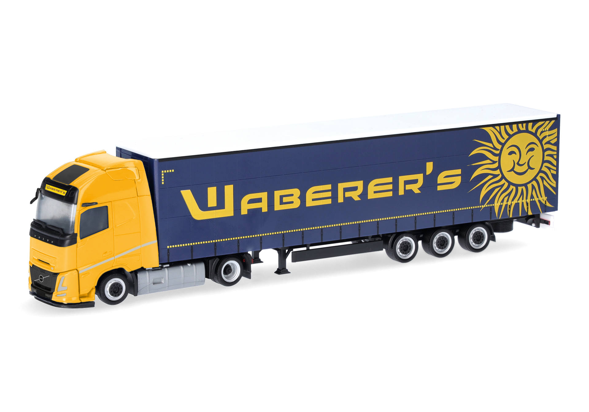 Volvo FH Aero Globetrotter XL lowliner curtain canvas semitrailer "Waberers", Hungary