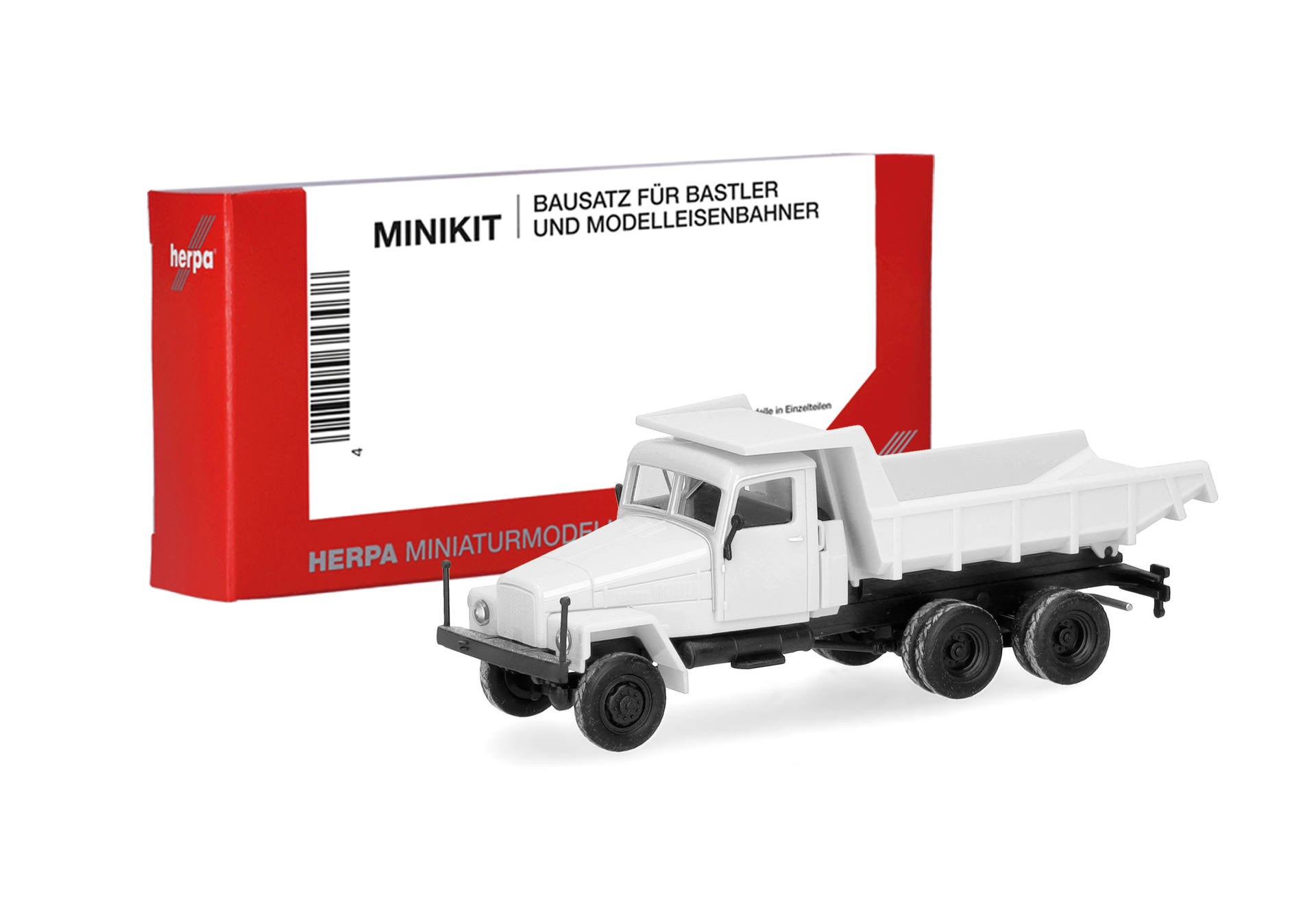 Herpa MiniKit: IFA G5 dumper tipper truck 3axles, white (1 piece)