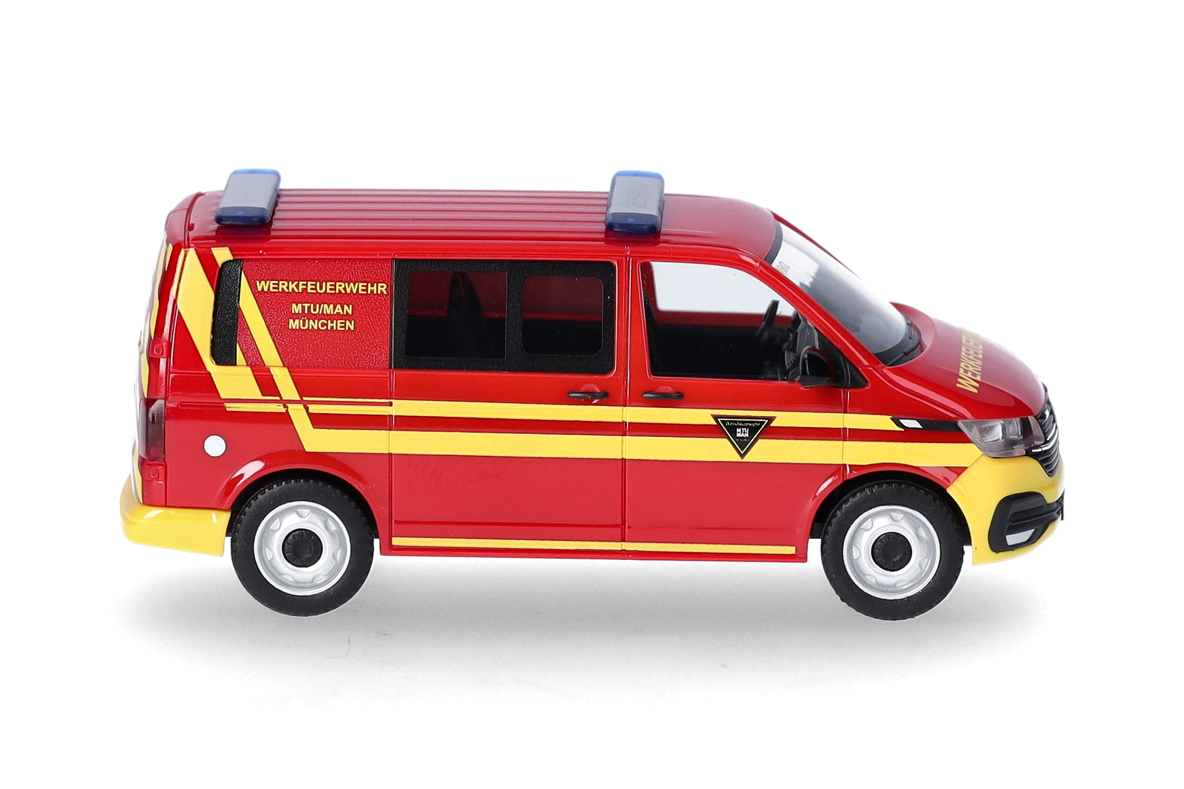 Volkswagen (VW) T6.1 half bus, fire brigade "Feuerwehr MTU/MAN München" (Bavaria/Munich)